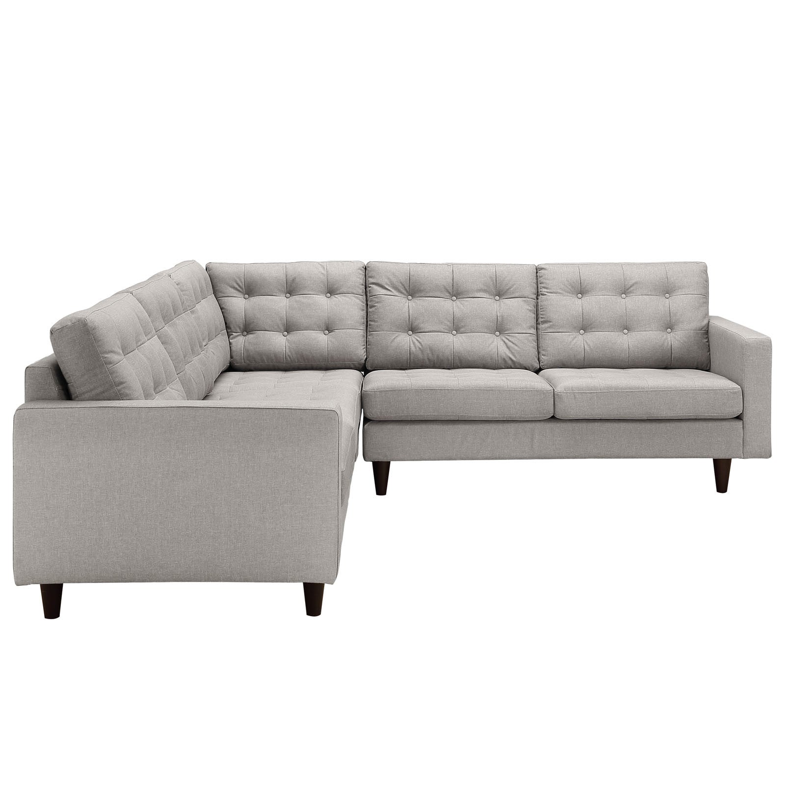 Era Fabric Corner Sectional Sofa Light Gray