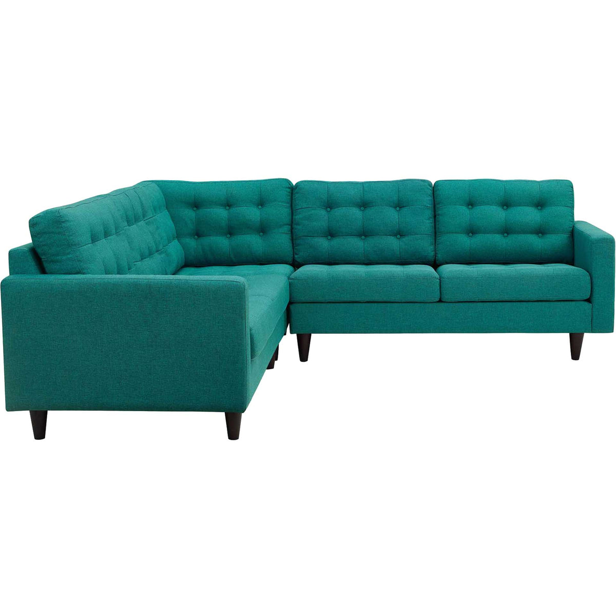 Era Fabric Corner Sectional Sofa Teal