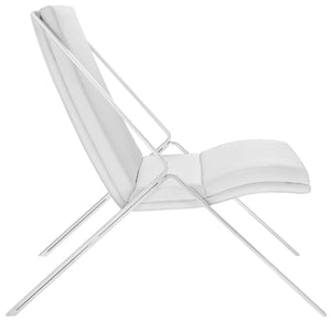 Swain Vinyl Lounge Chair White