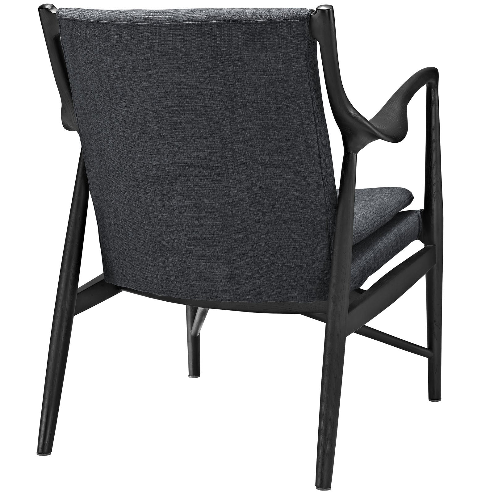 Minerva Upholstered Lounge Chair Black Gray