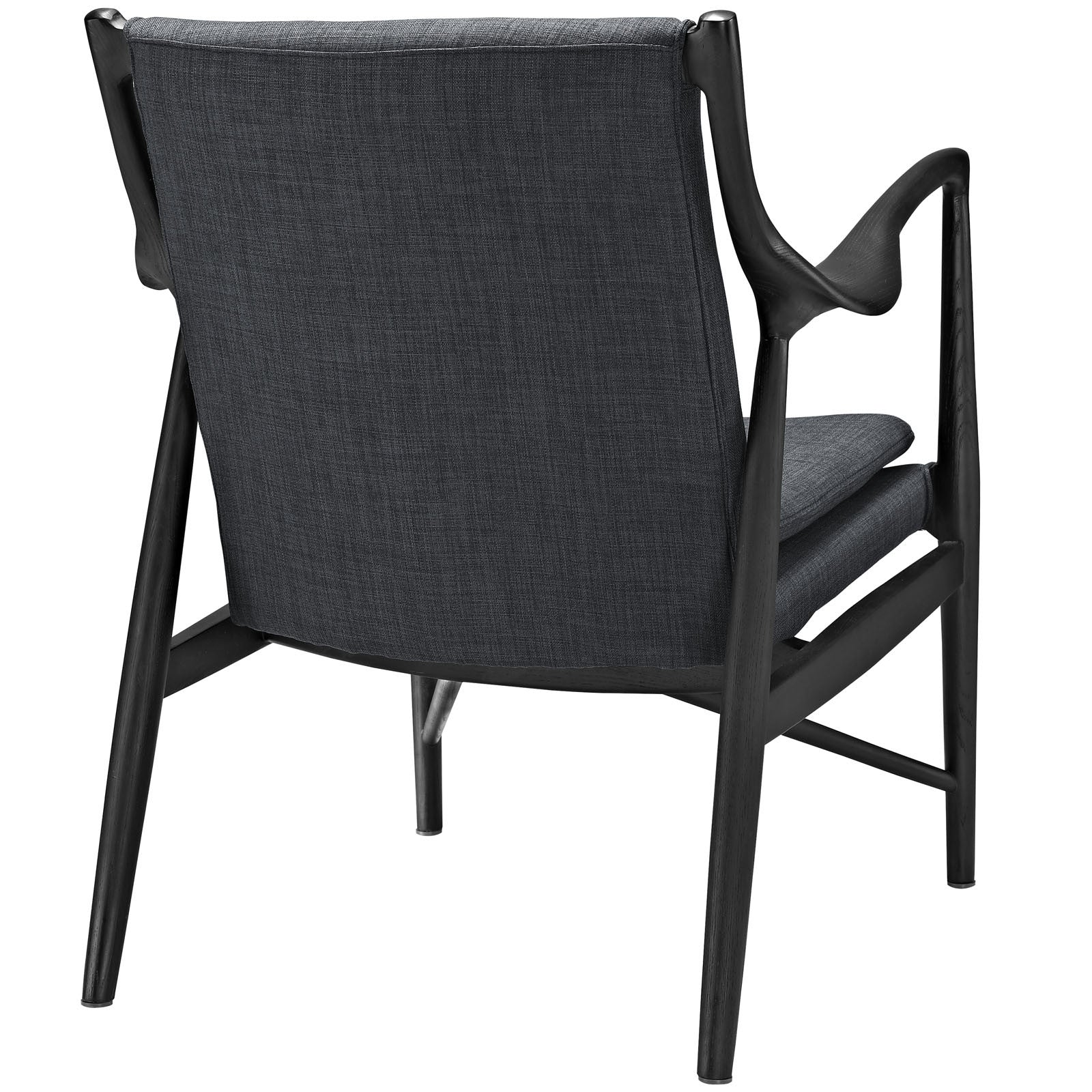 Minerva Upholstered Lounge Chair Black Gray