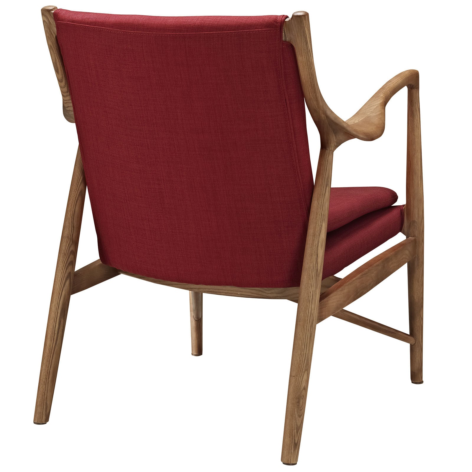 Minerva Upholstered Lounge Chair Maple Red