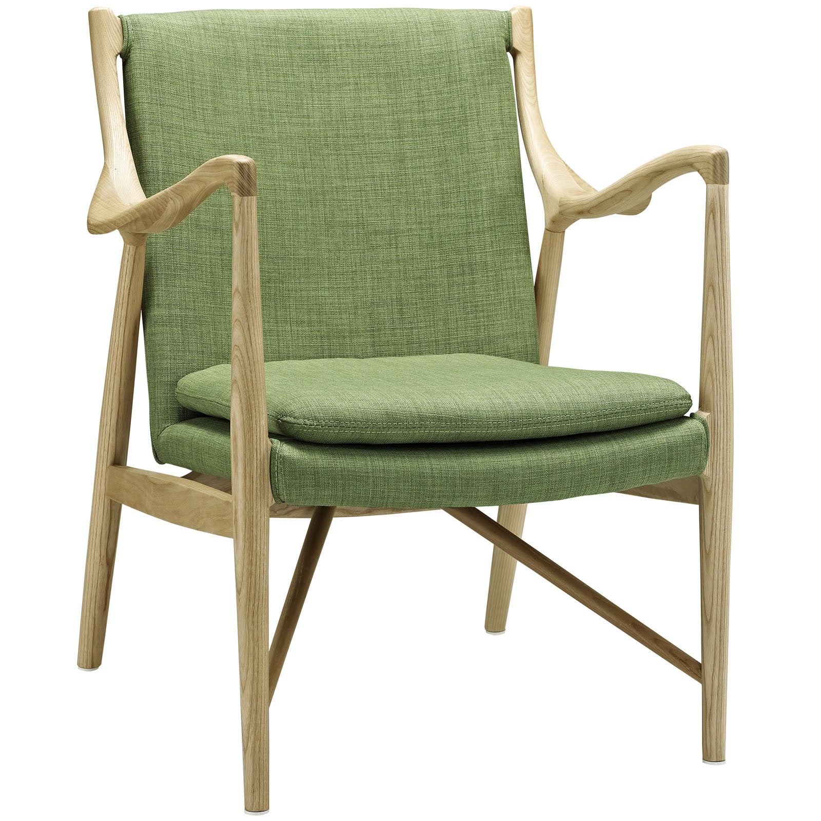 Minerva Upholstered Lounge Chair Natural Green