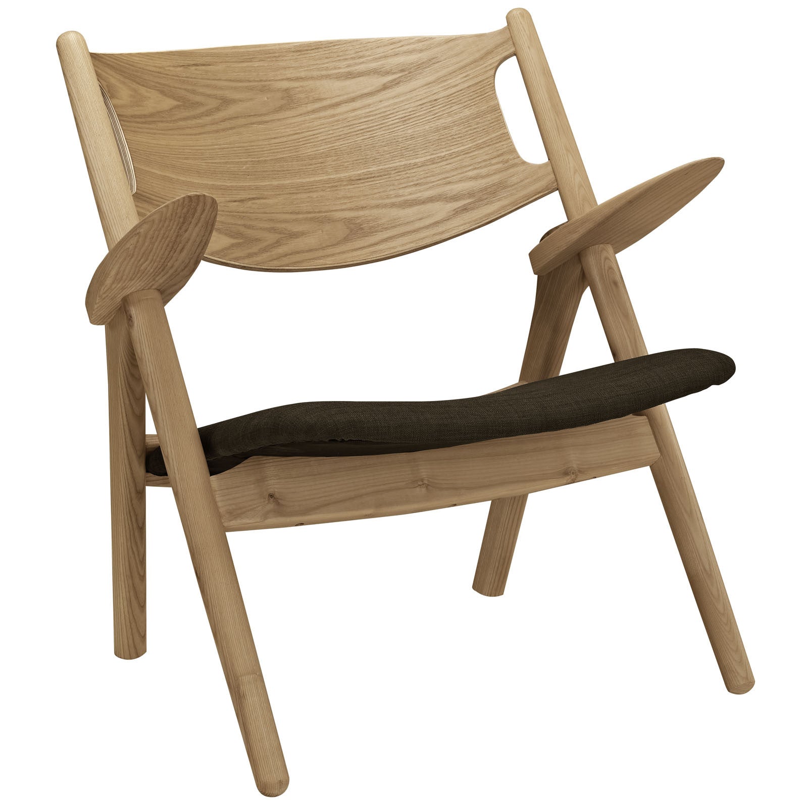 Crescent Lounge Chair Natural Brown