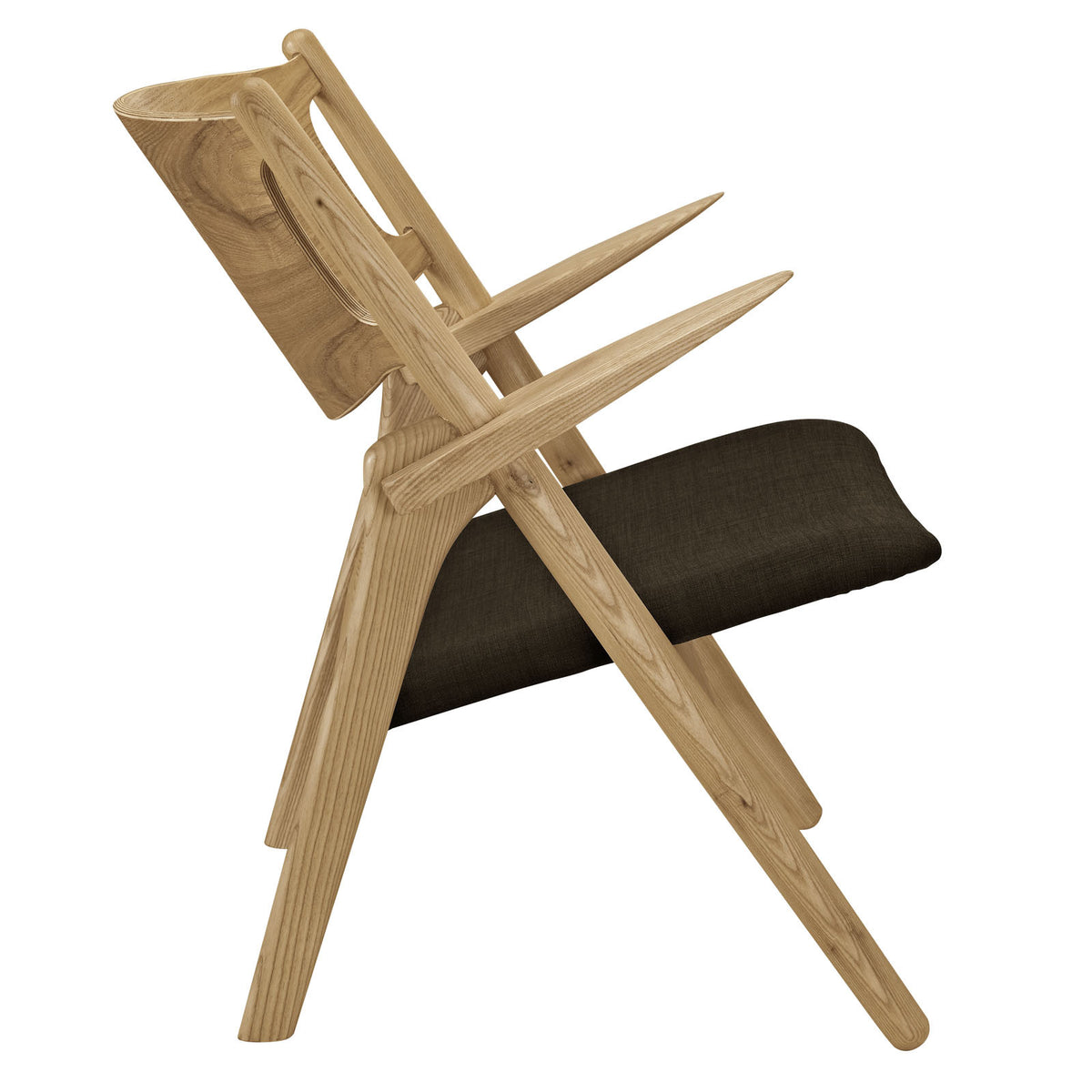 Crescent Lounge Chair Natural Brown