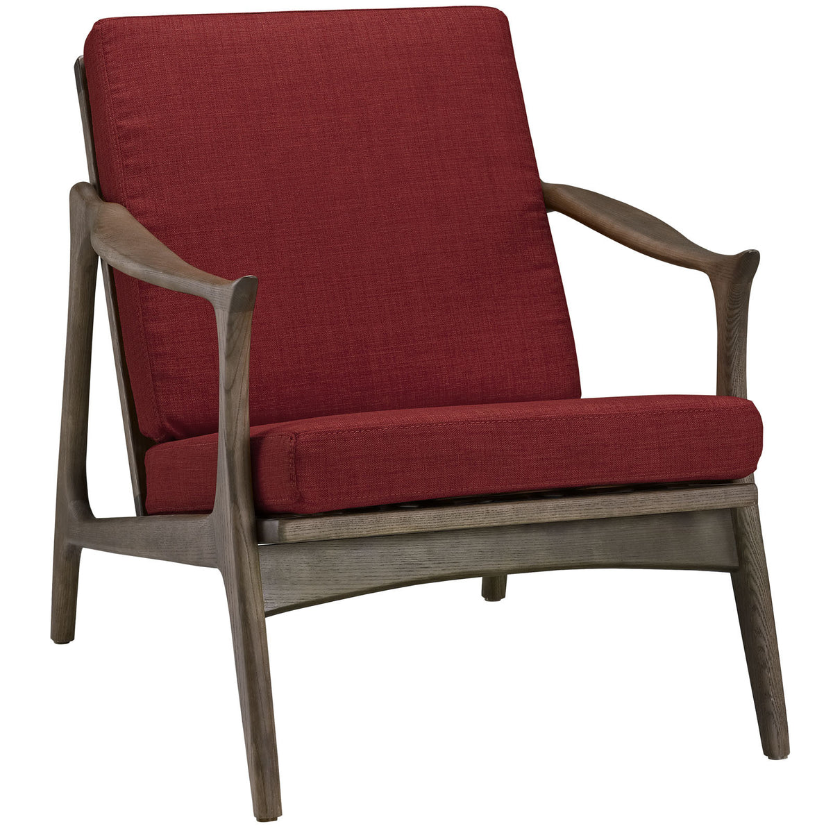 Pacific Armchair Walnut Red