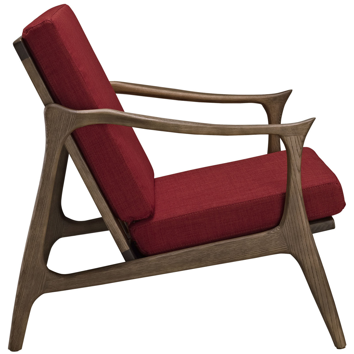 Pacific Armchair Walnut Red