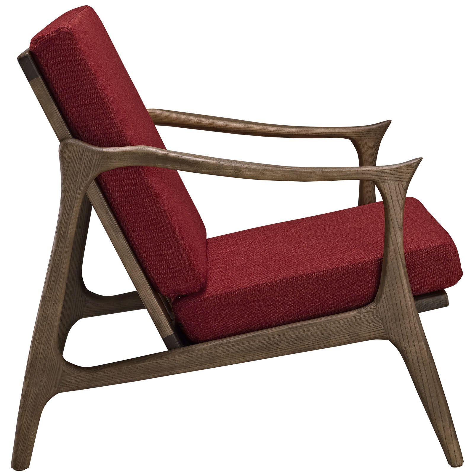 Pacific Armchair Walnut Red