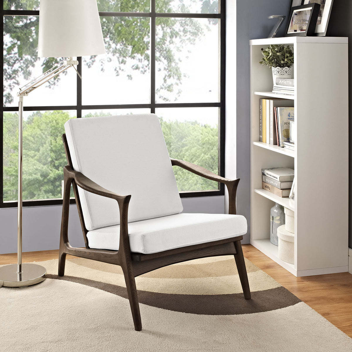 Pacific Armchair Walnut White