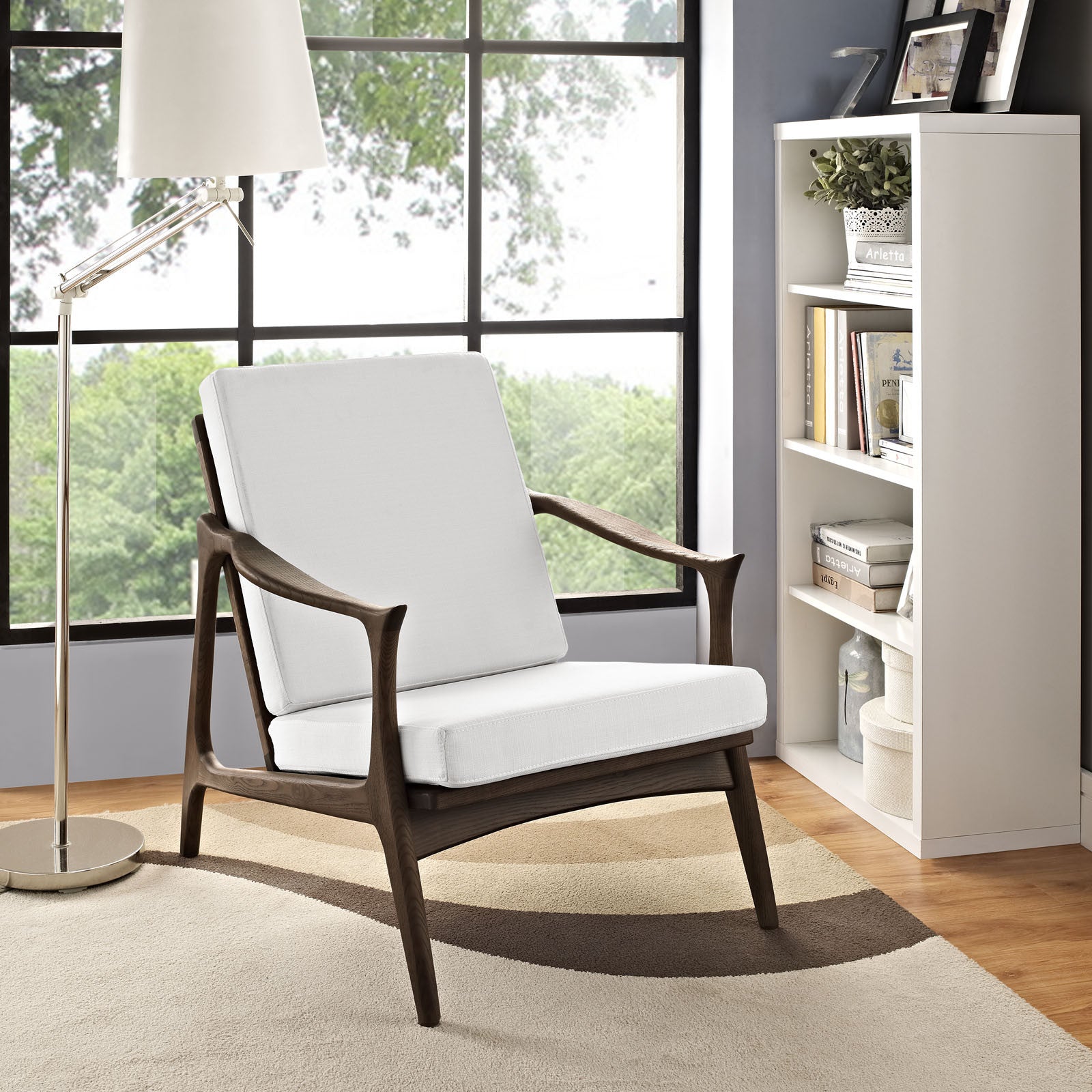 Pacific Armchair Walnut White