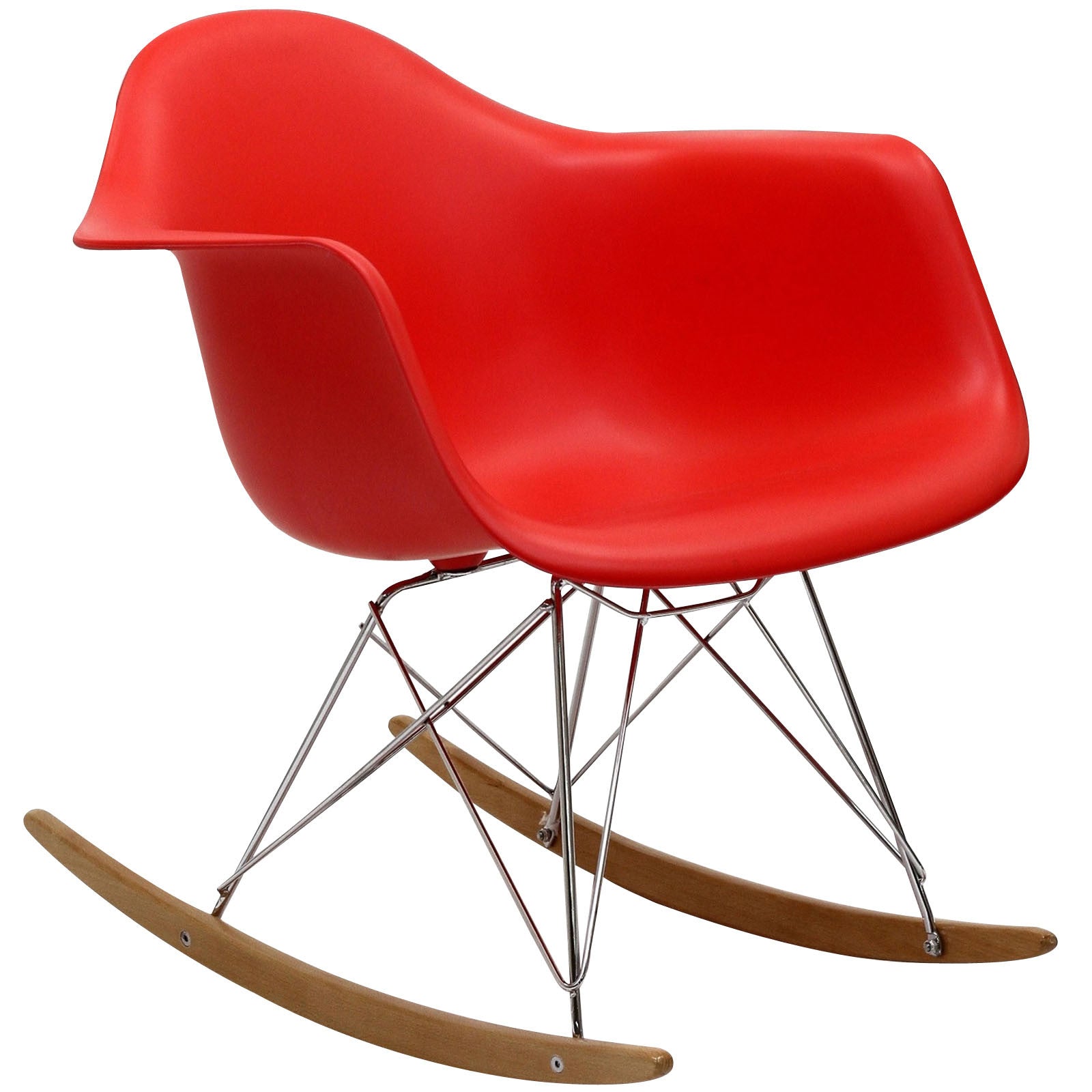 Rocking Lounge Chair Red