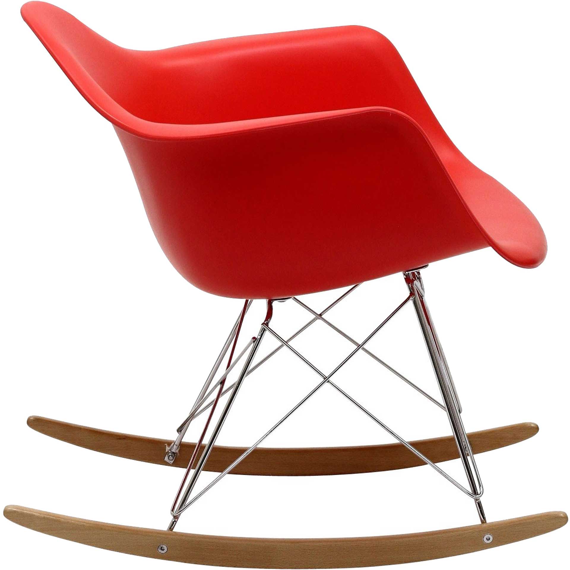 Rocking Lounge Chair Red