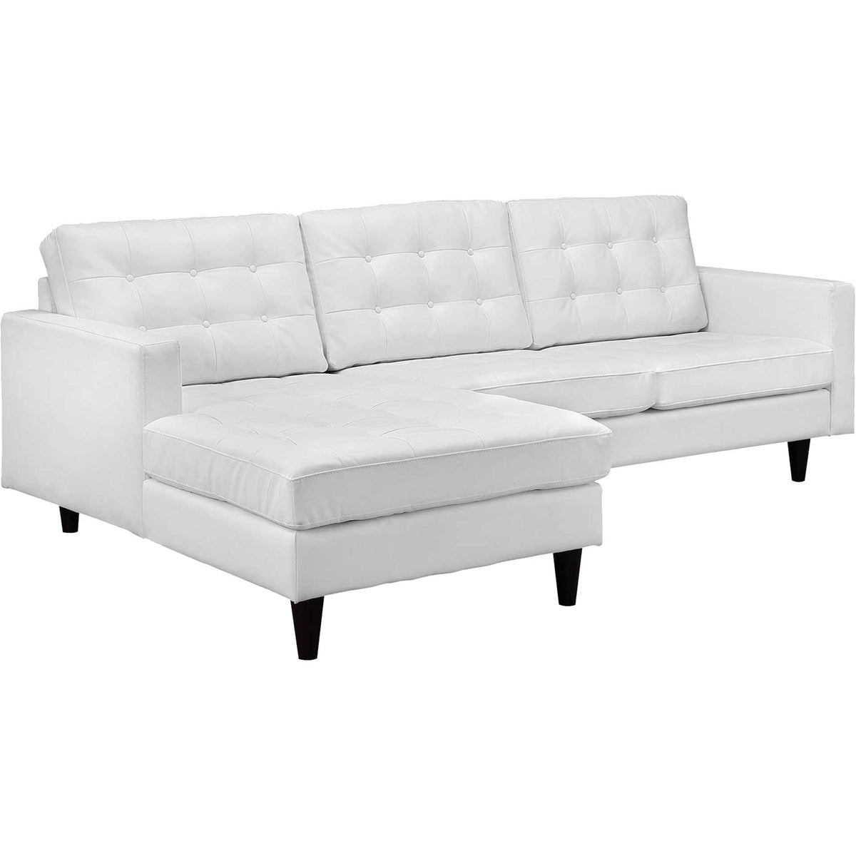 Era Leather Sectional Sofa White