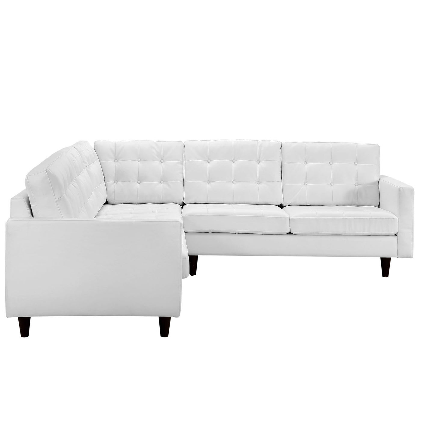 Era L-Shaped Leather Sectional Sofa White - Froy.com