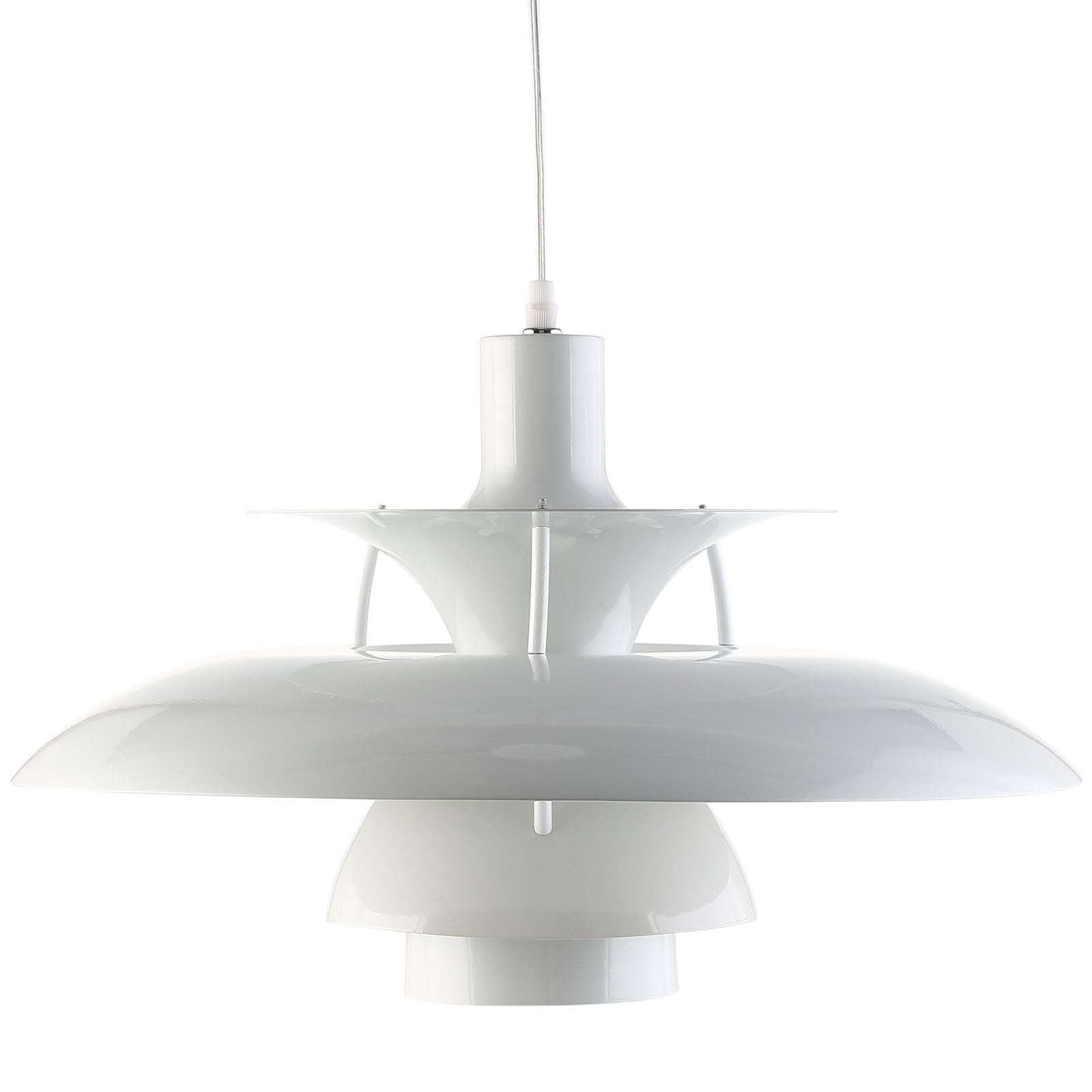 Render 19" Stainless Steel Chandelier White