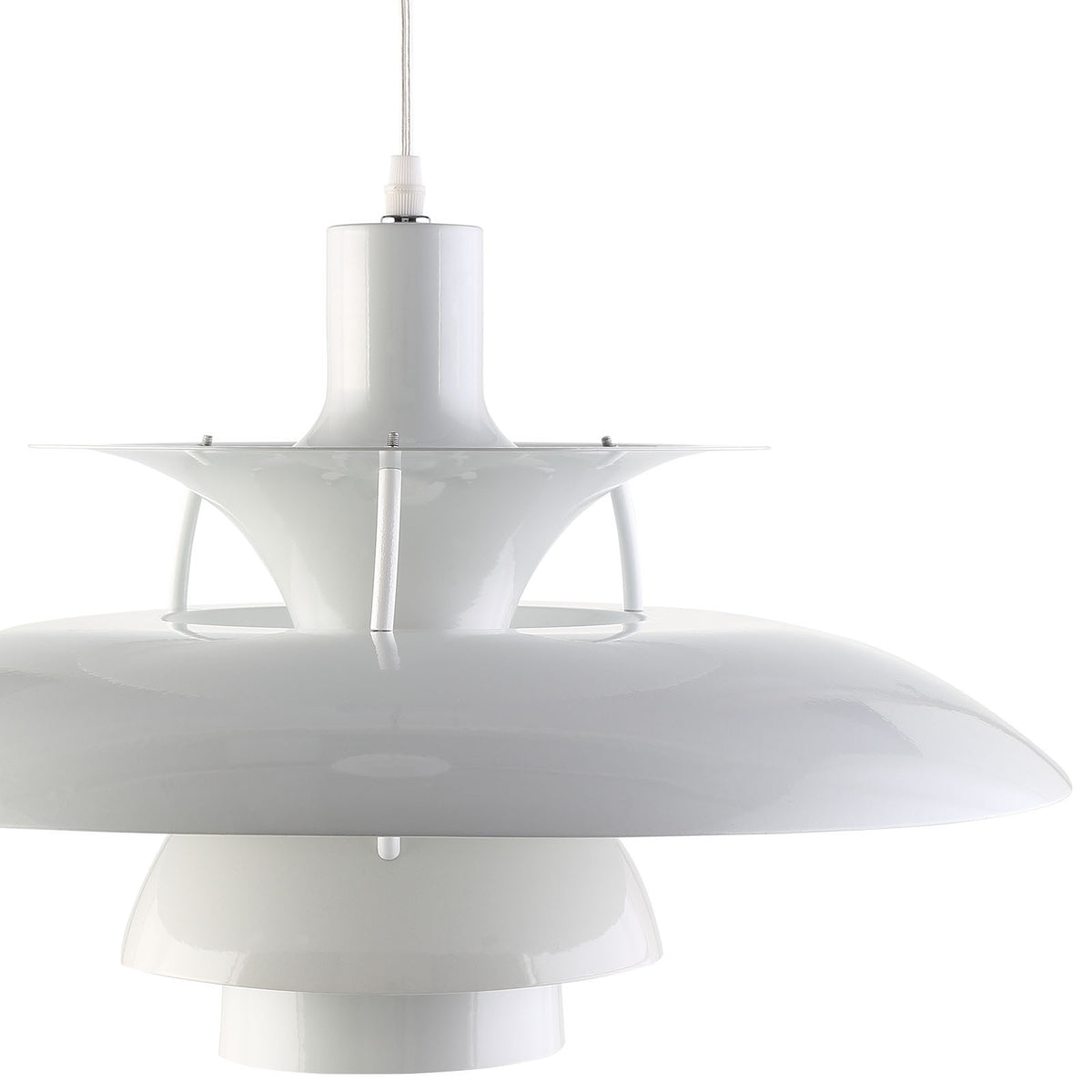 Render 19" Stainless Steel Chandelier White
