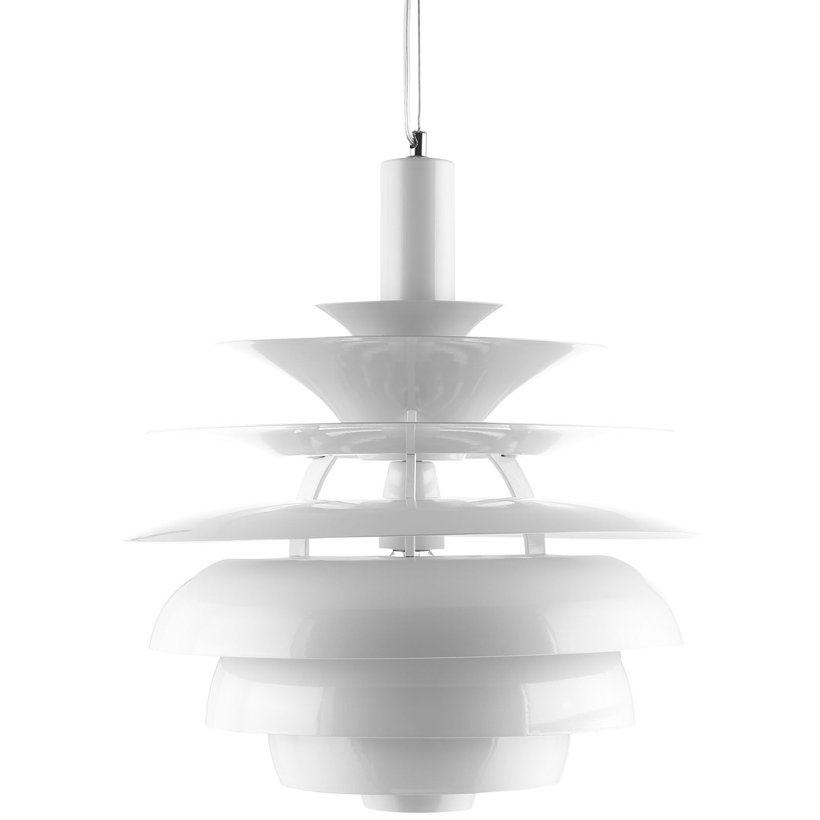 Render 17" Stainless Steel Chandelier White