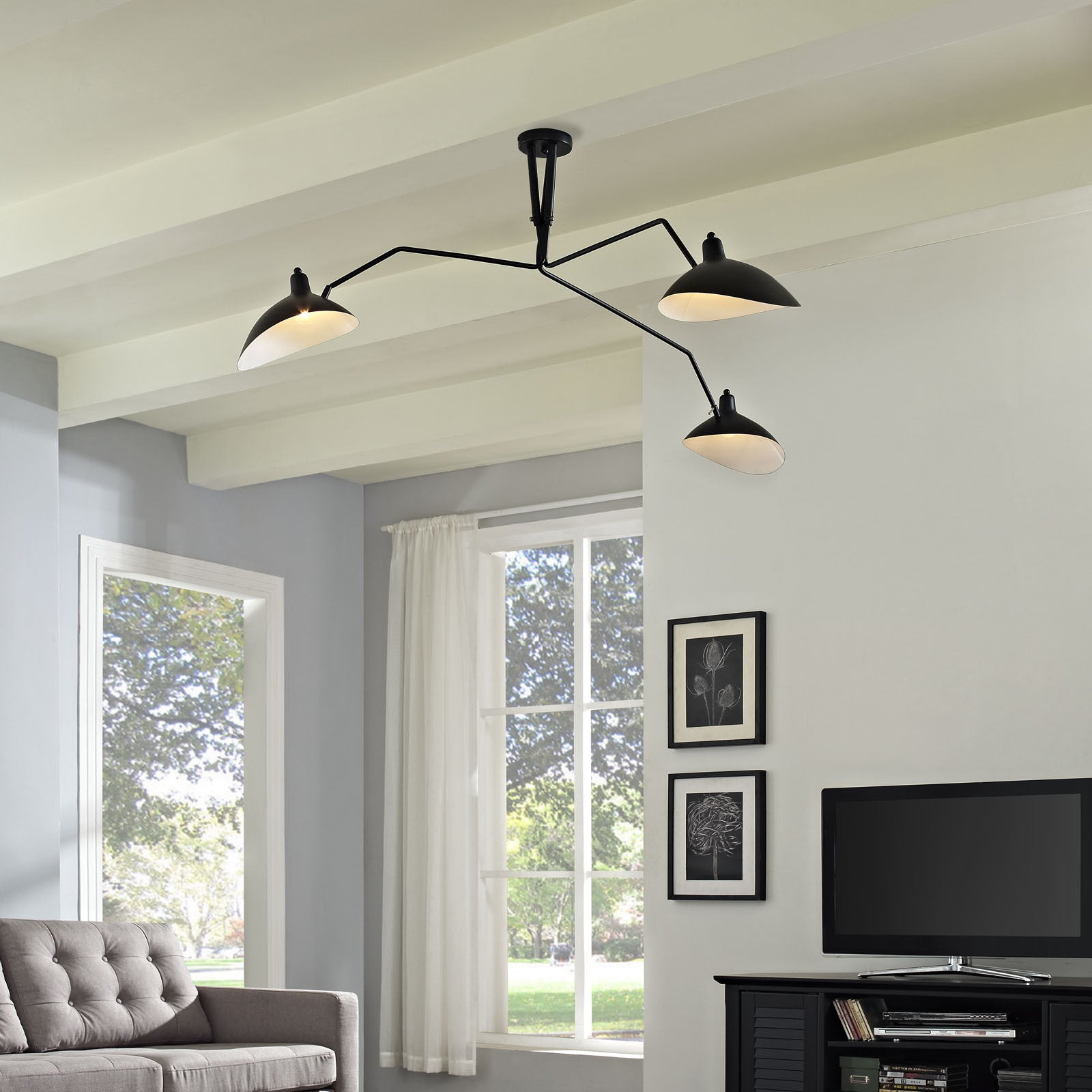 Virtue Ceiling Fixture Black