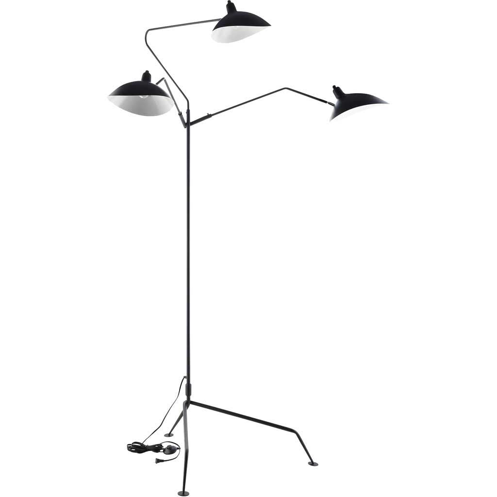 Vieux Stainless Steel Floor Lamp Black
