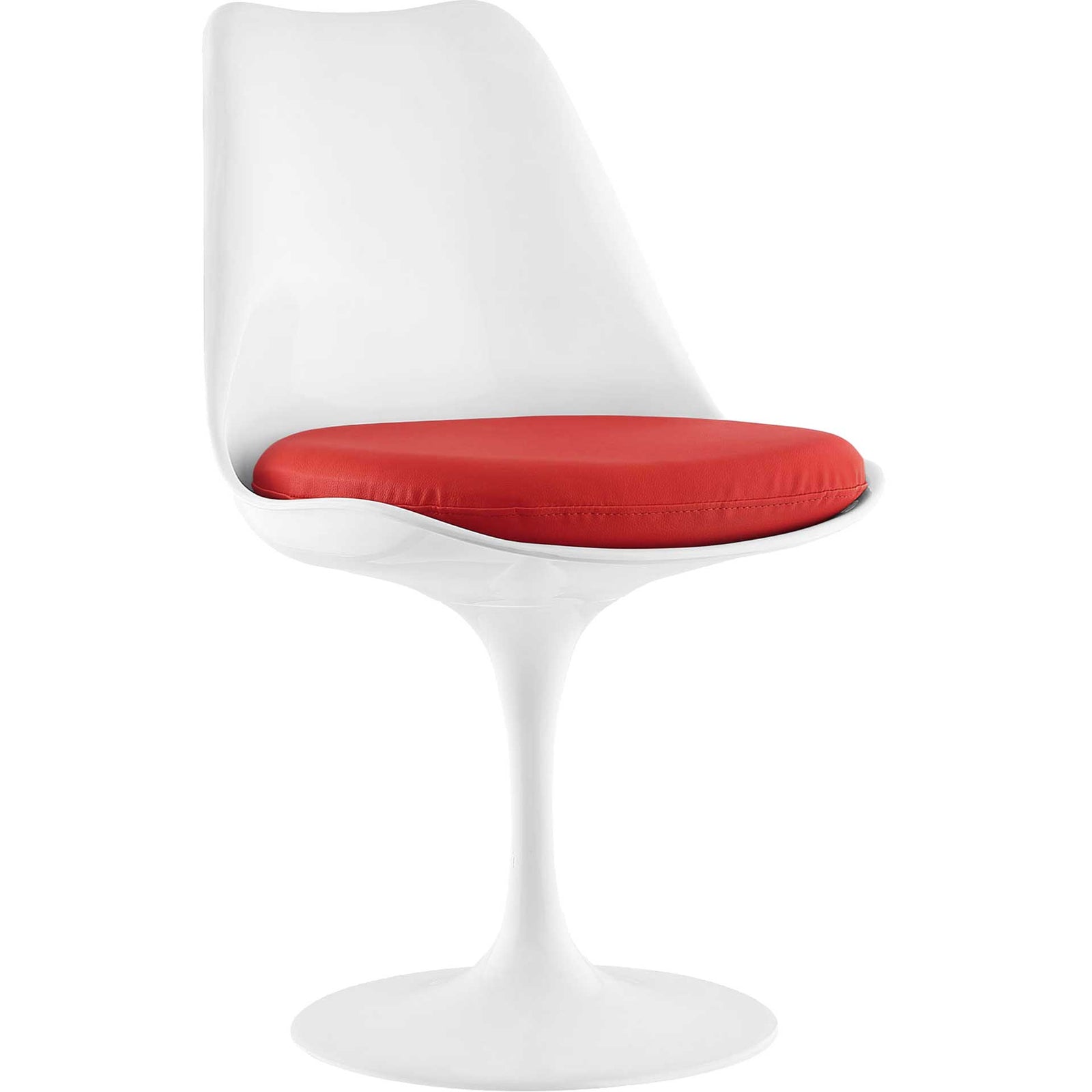 Lore Dining Vinyl Side Chair Red