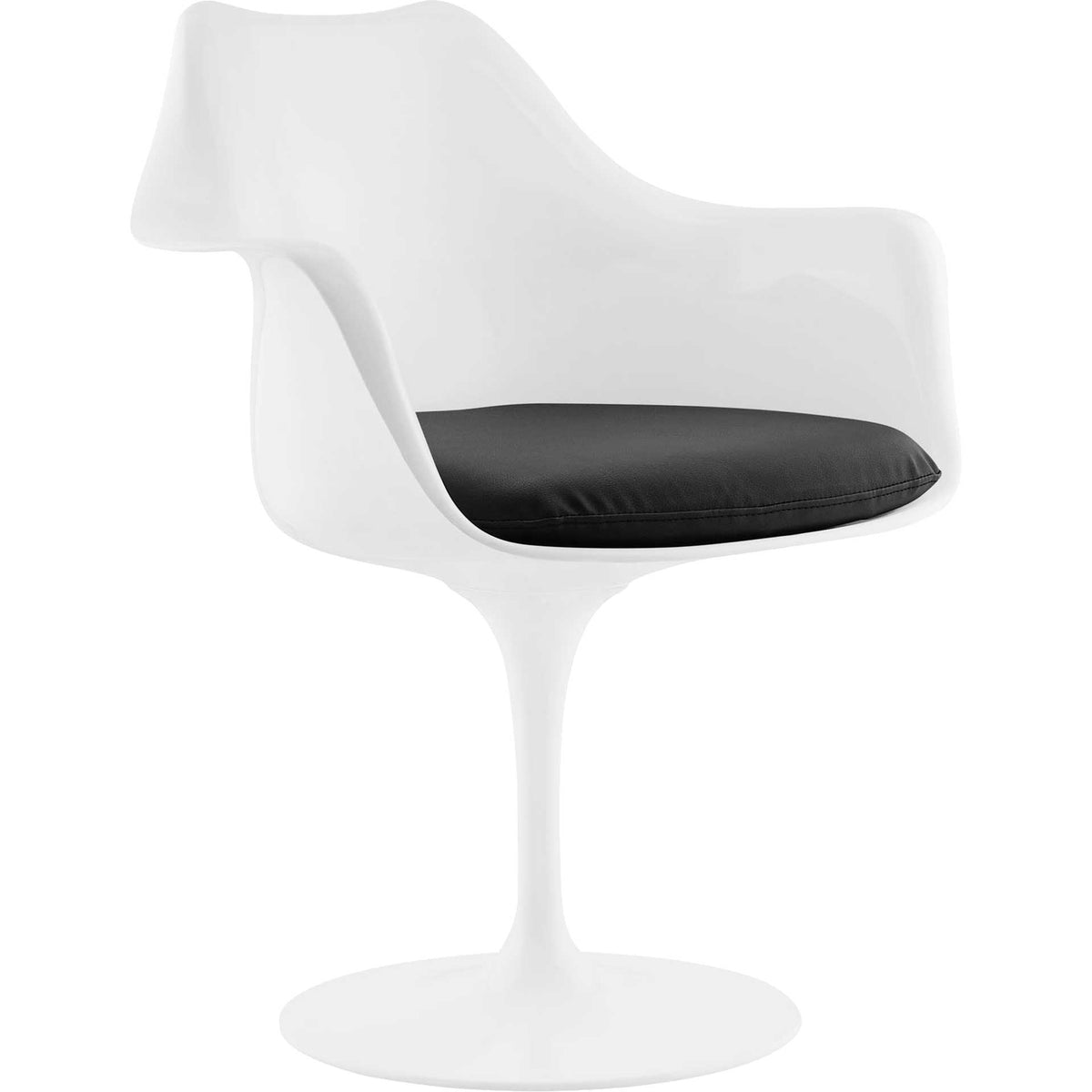 Lore Dining Vinyl Armchair Black