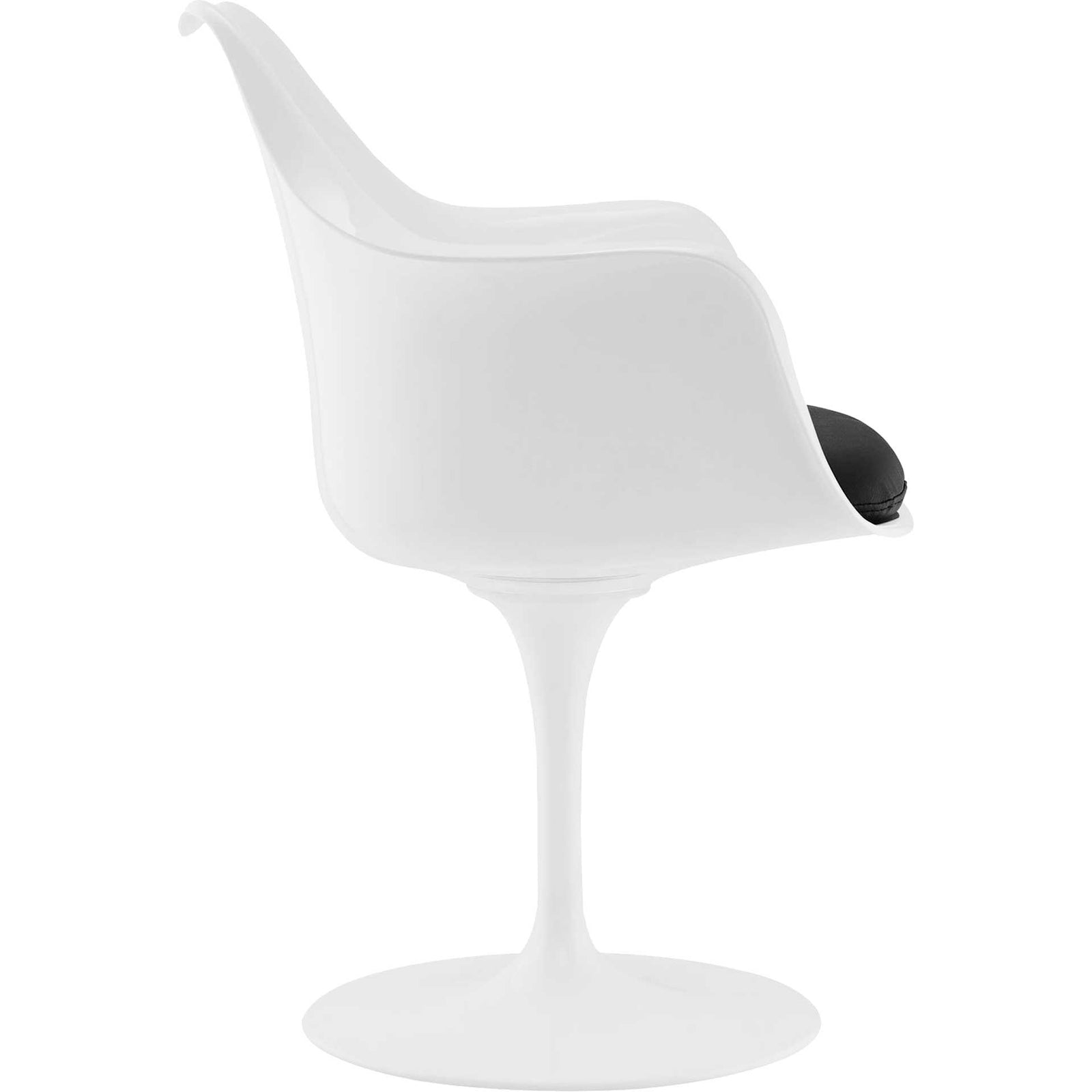 Lore Dining Vinyl Armchair Black
