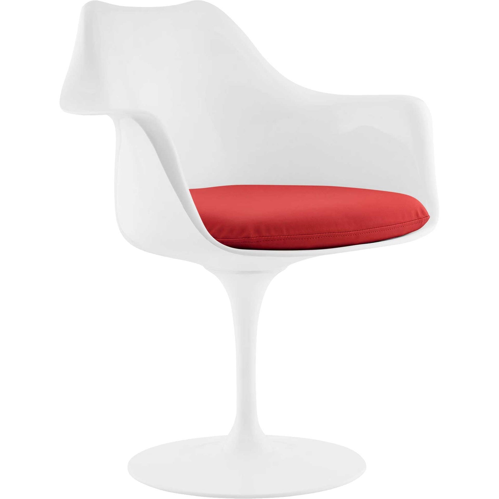 Lore Dining Vinyl Armchair Red