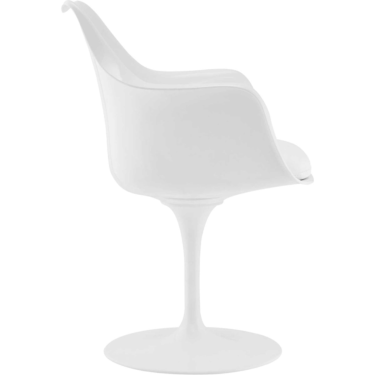 Lore Dining Vinyl Armchair White