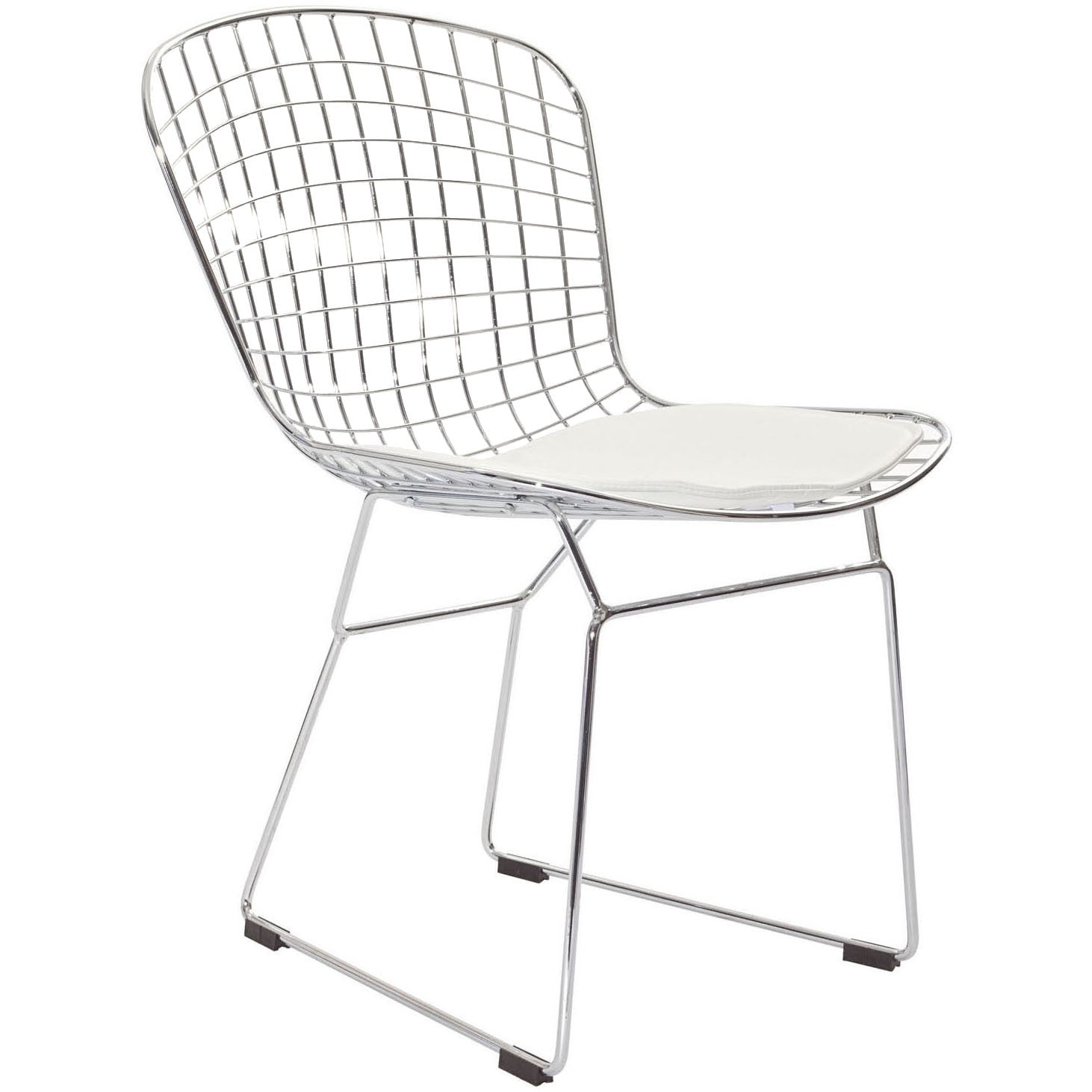 Cross Side Chair White