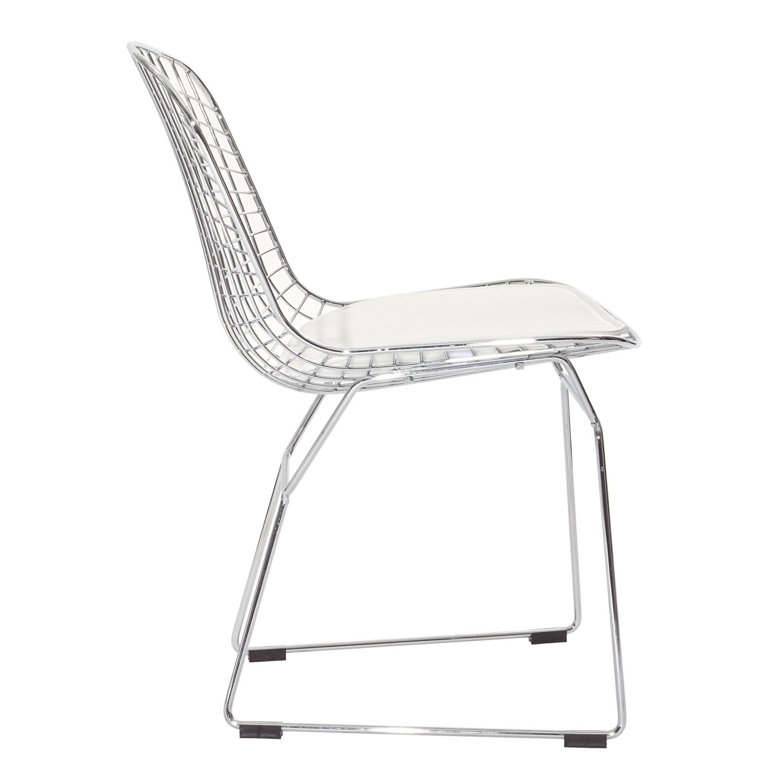 Cross Side Chair White