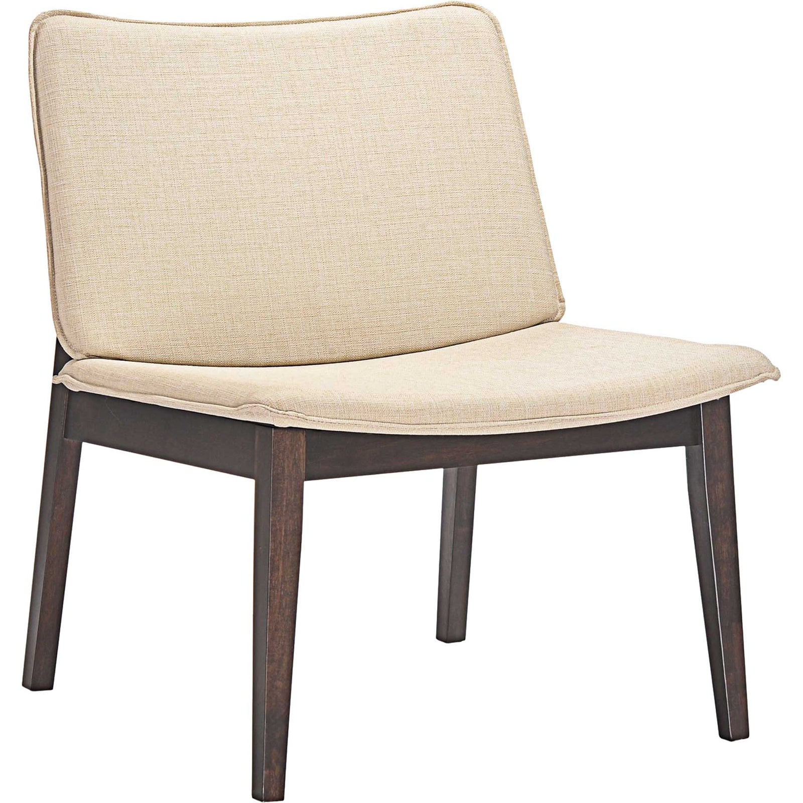 Estee Lounge Chair Walnut Beige