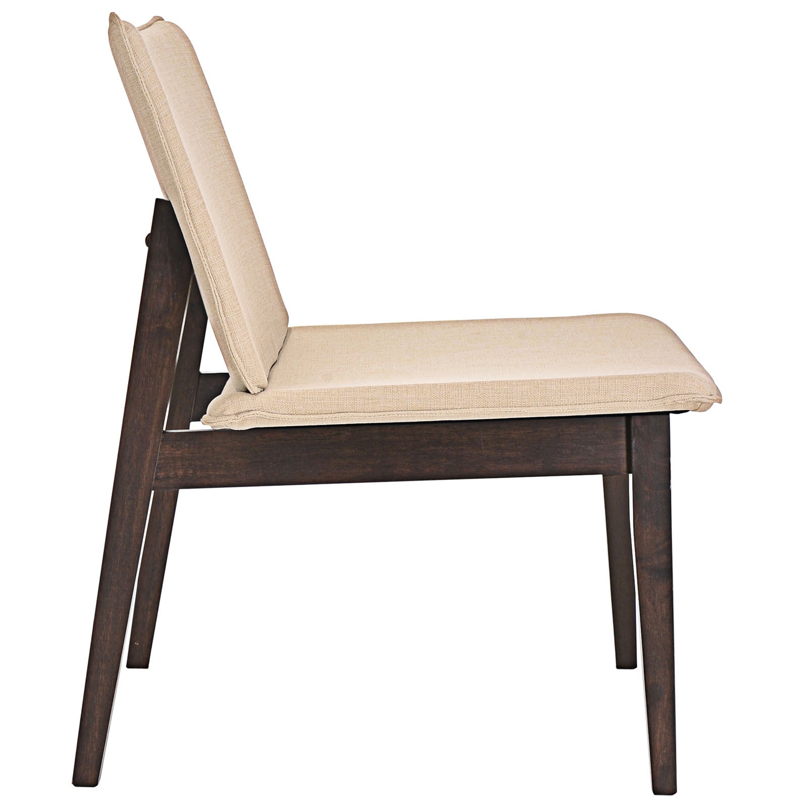 Estee Lounge Chair Walnut Beige