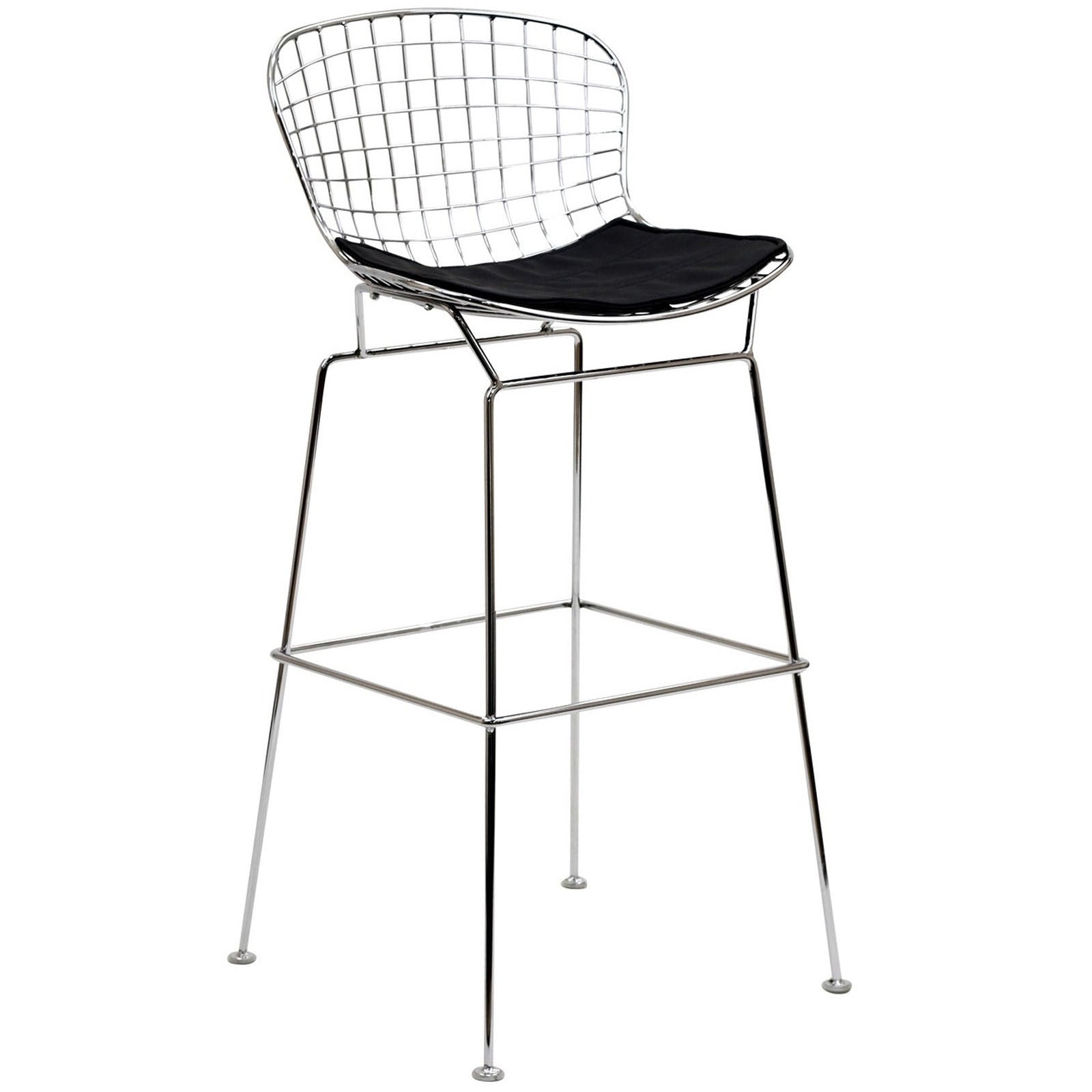 Cross Bar Stool Black