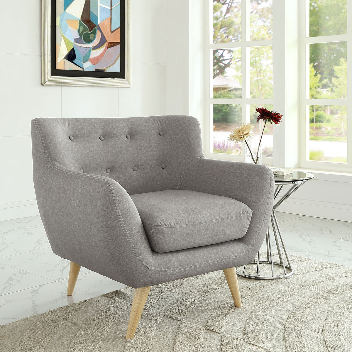 Reverence Armchair Light Gray