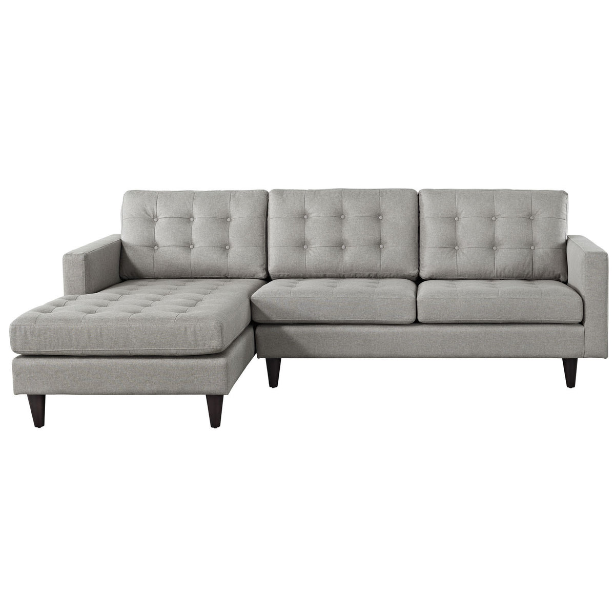 Era Upholstered Sectional Sofa Light Gray