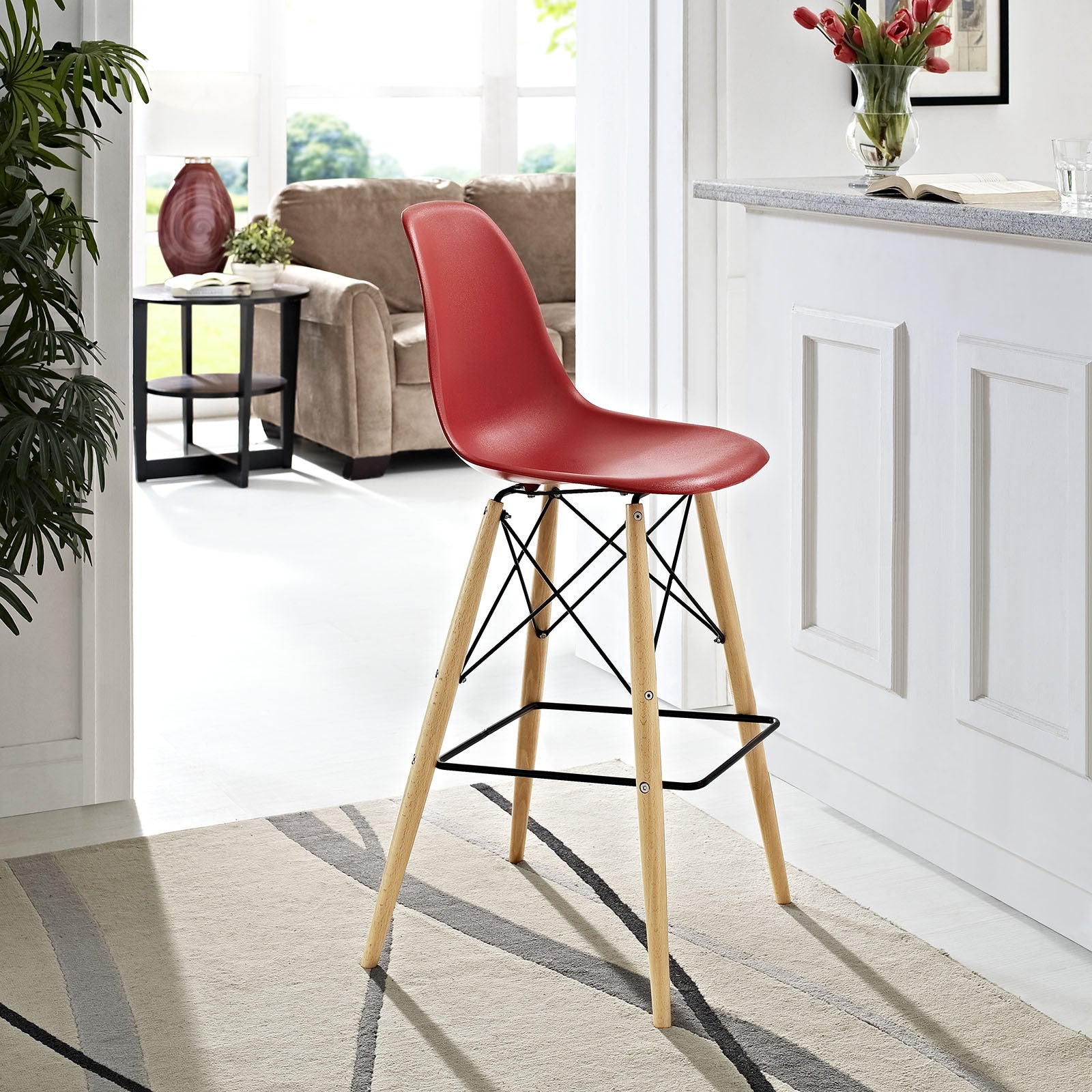 Peace Bar Stool Red