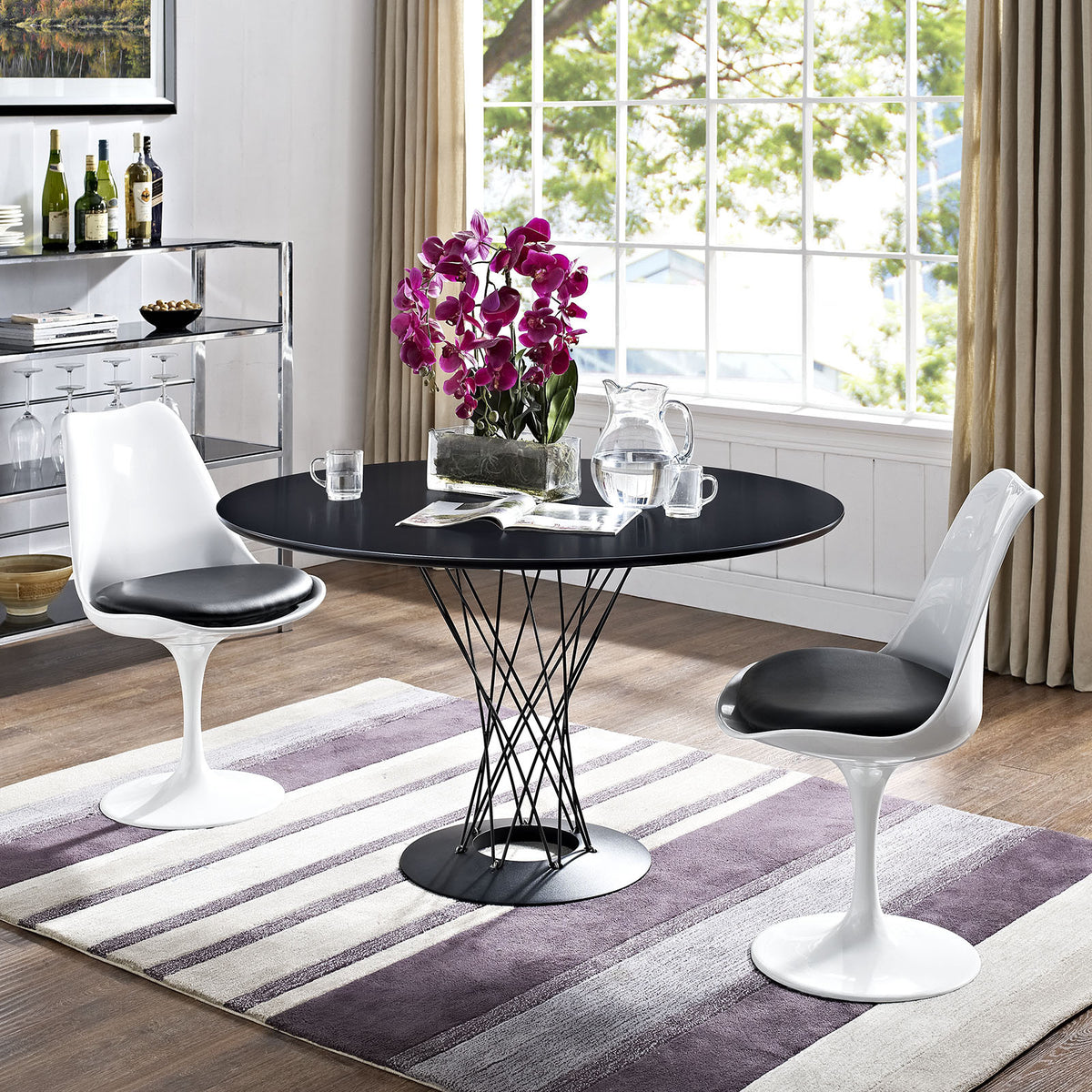 Cycle Stainless Steel Dining Table Black