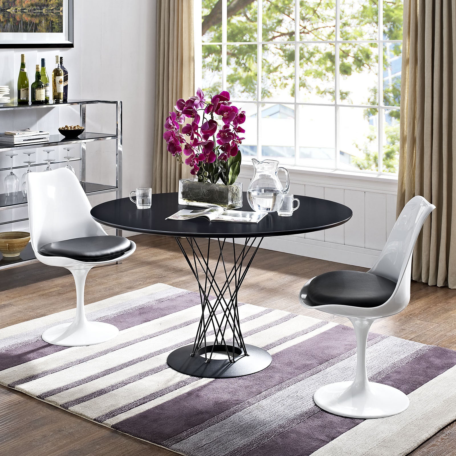 Cycle Stainless Steel Dining Table Black