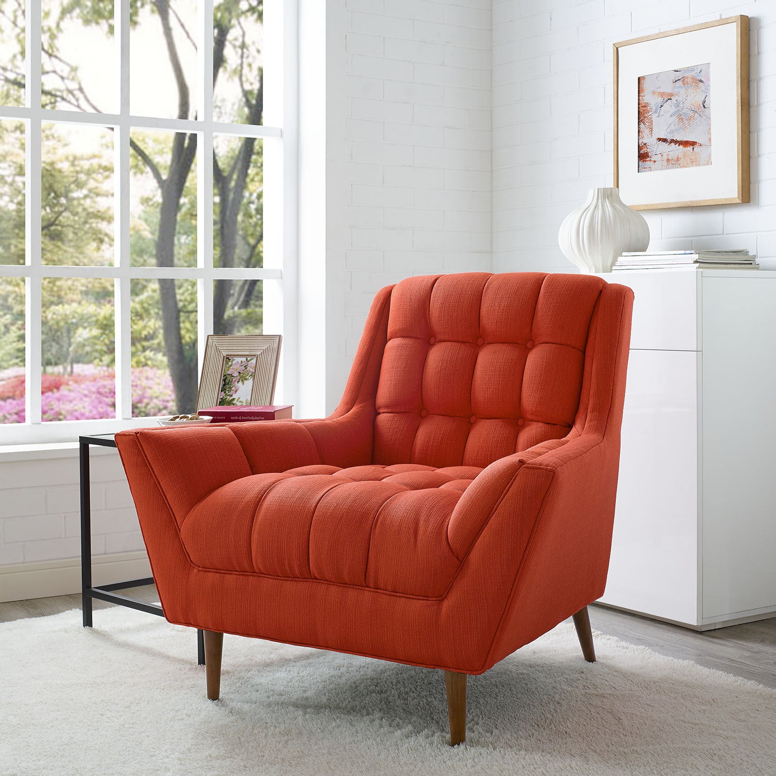 Reborn Fabric Armchair Atomic Red