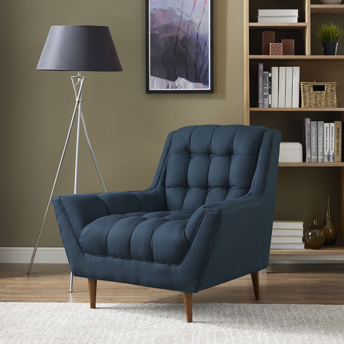 Reborn Fabric Armchair Azure