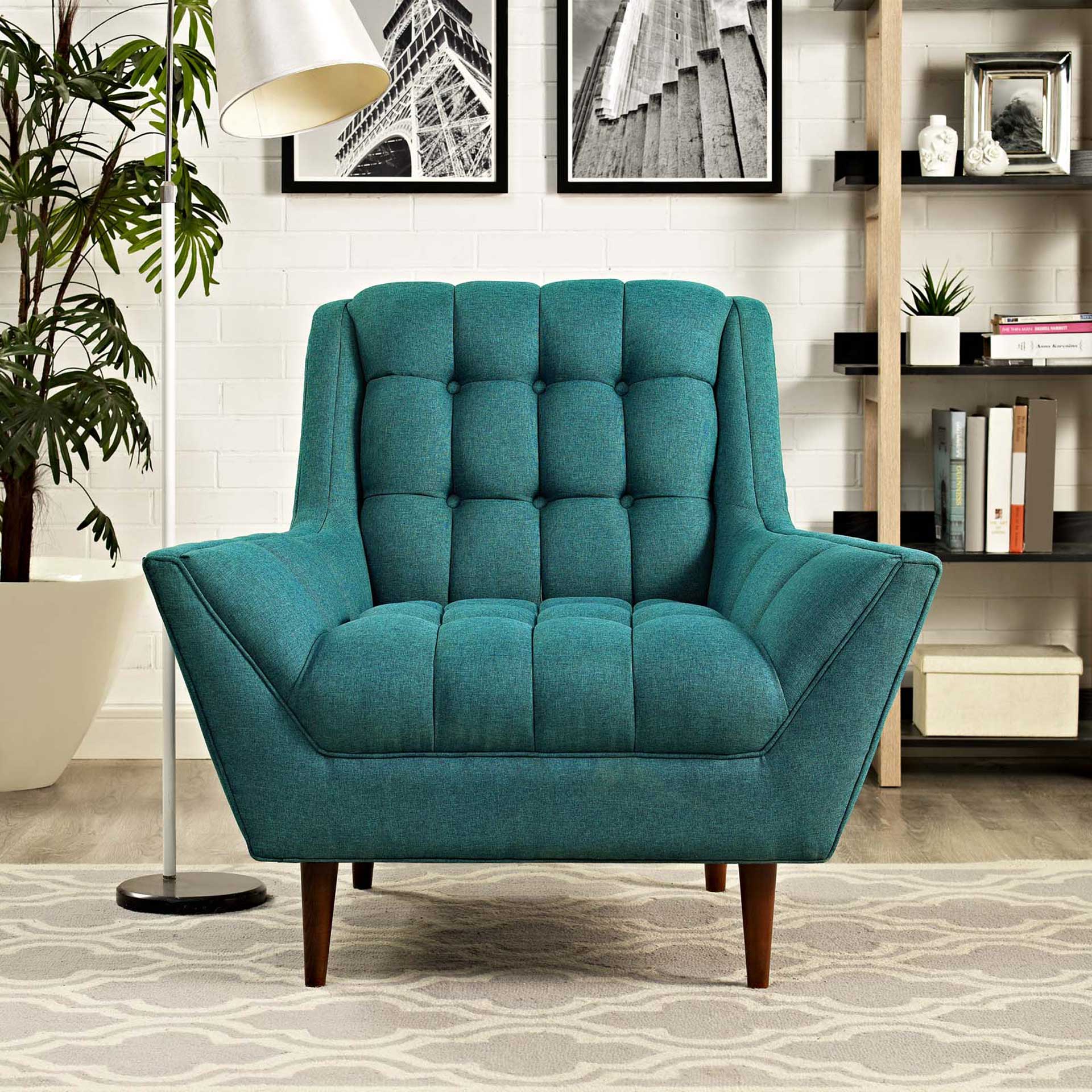 Reborn Fabric Armchair Teal