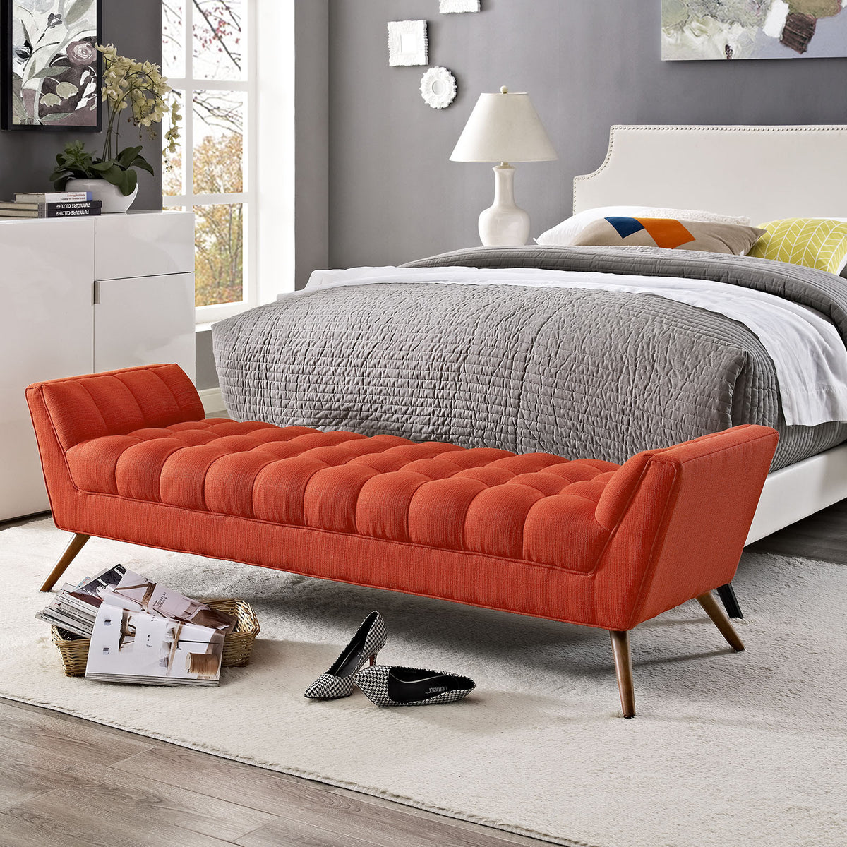 Reborn Fabric Bench Atomic Red