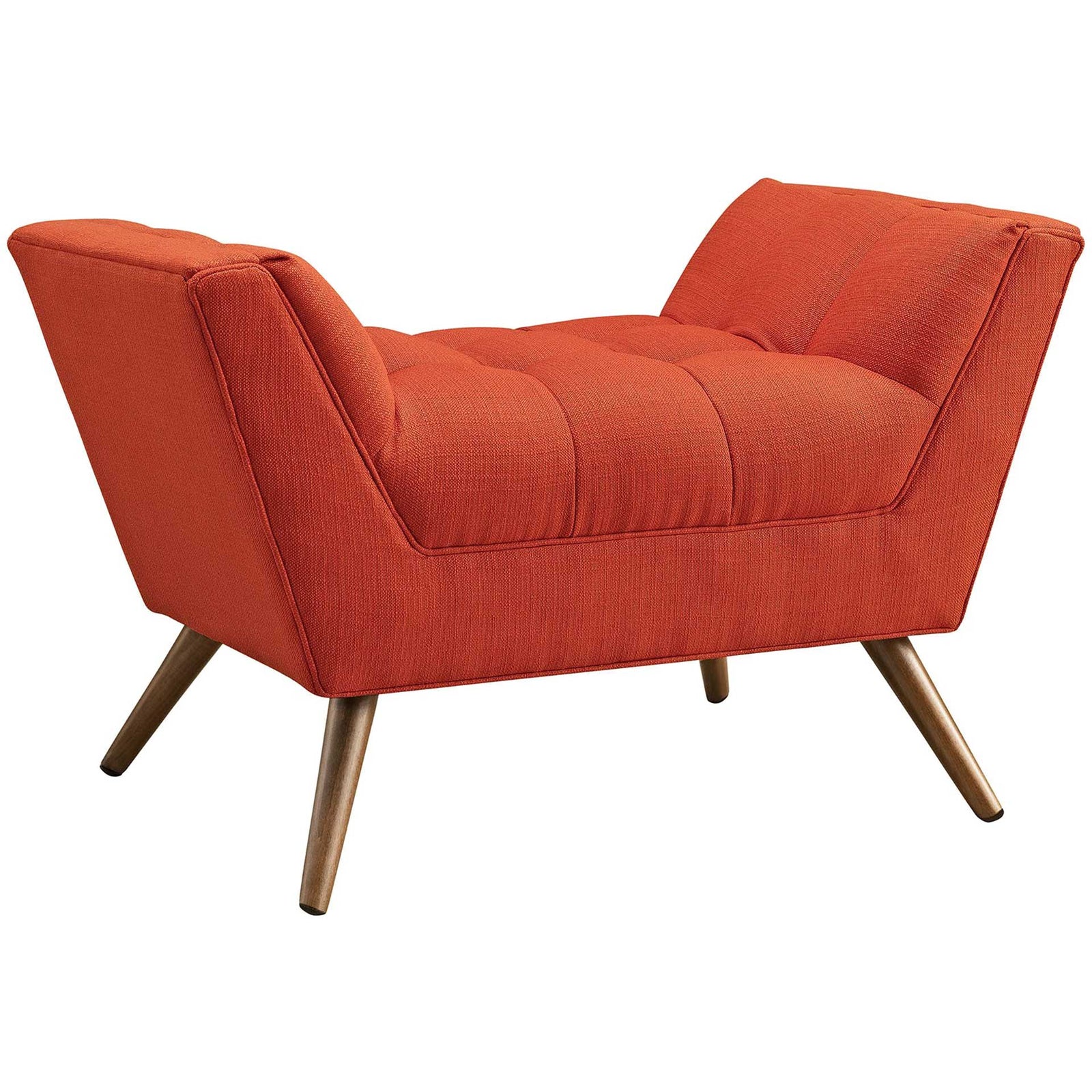 Reborn Fabric Short Ottoman Atomic Red