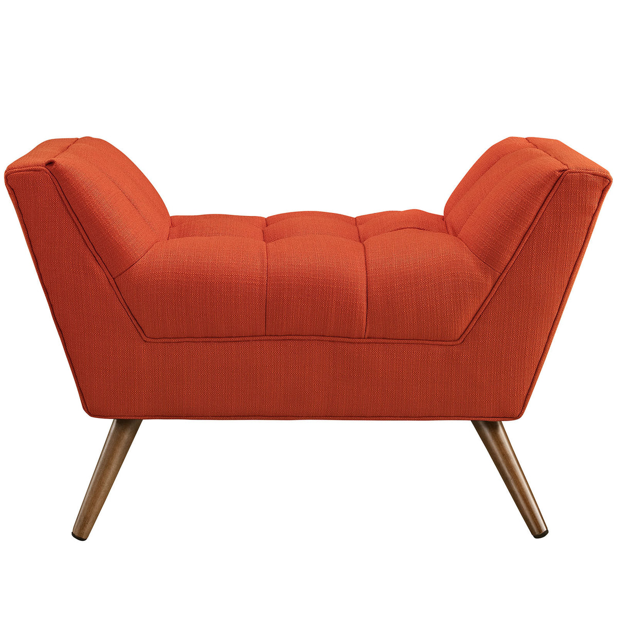 Reborn Fabric Short Ottoman Atomic Red