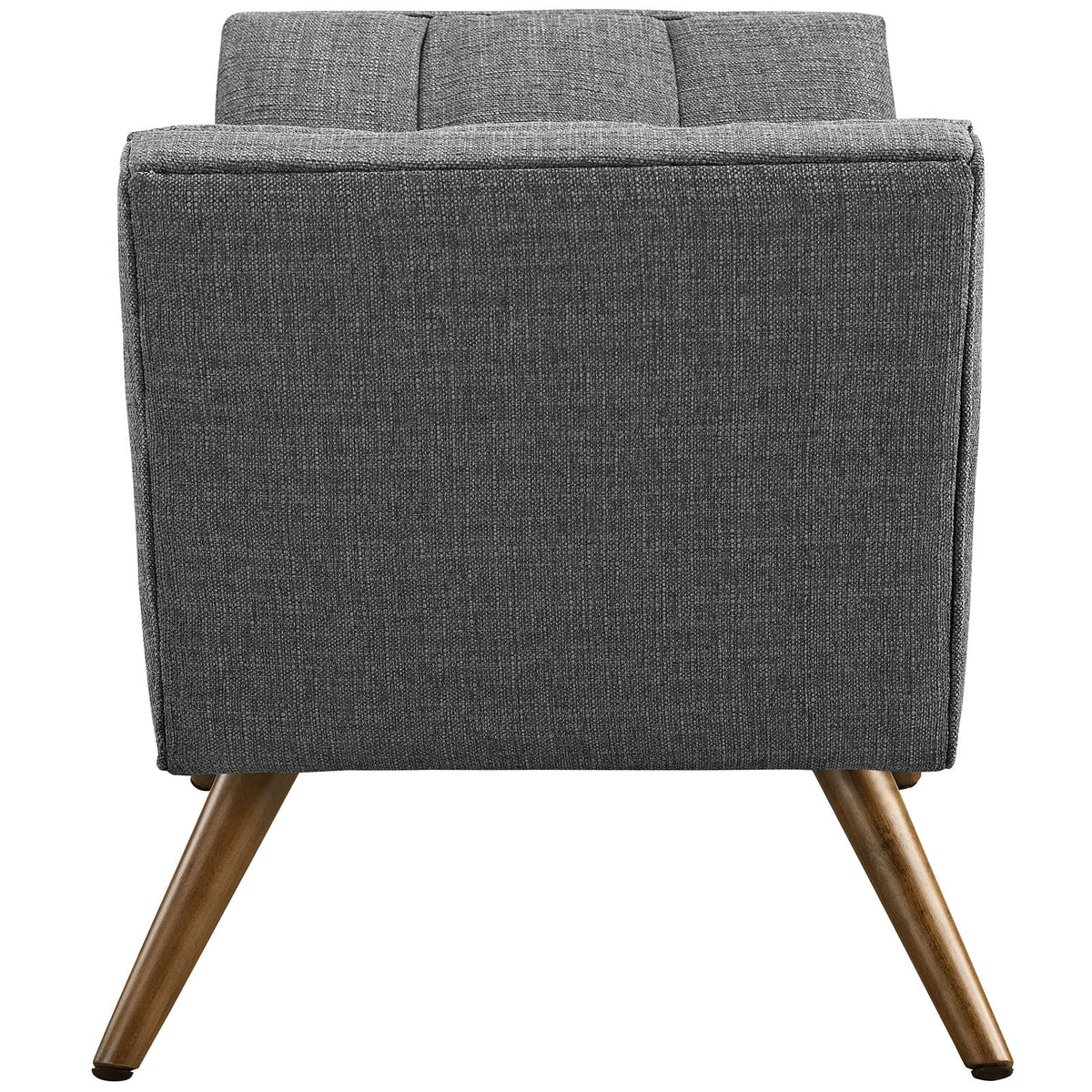 Reborn Fabric Short Ottoman Gray