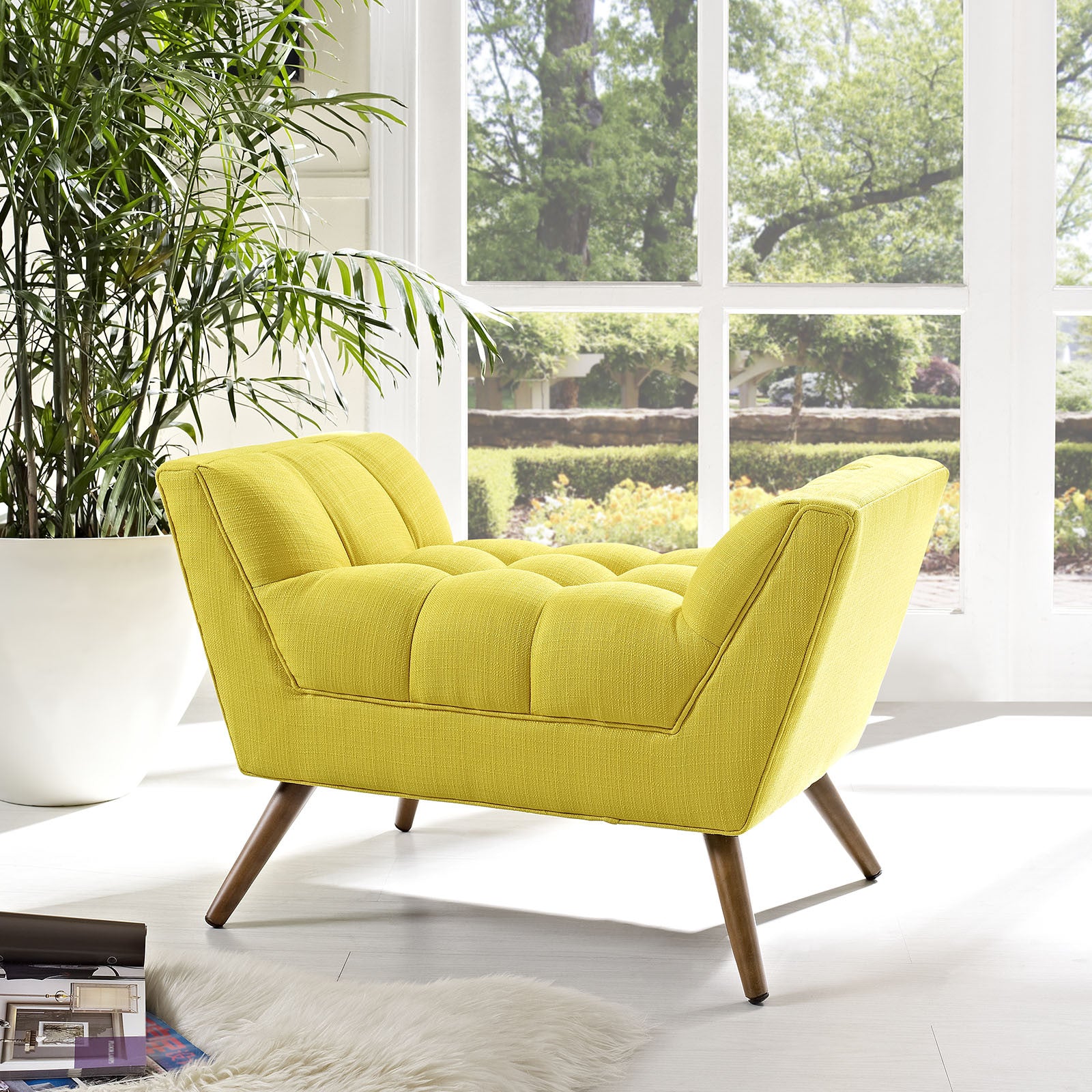 Reborn Fabric Short Ottoman Sunny