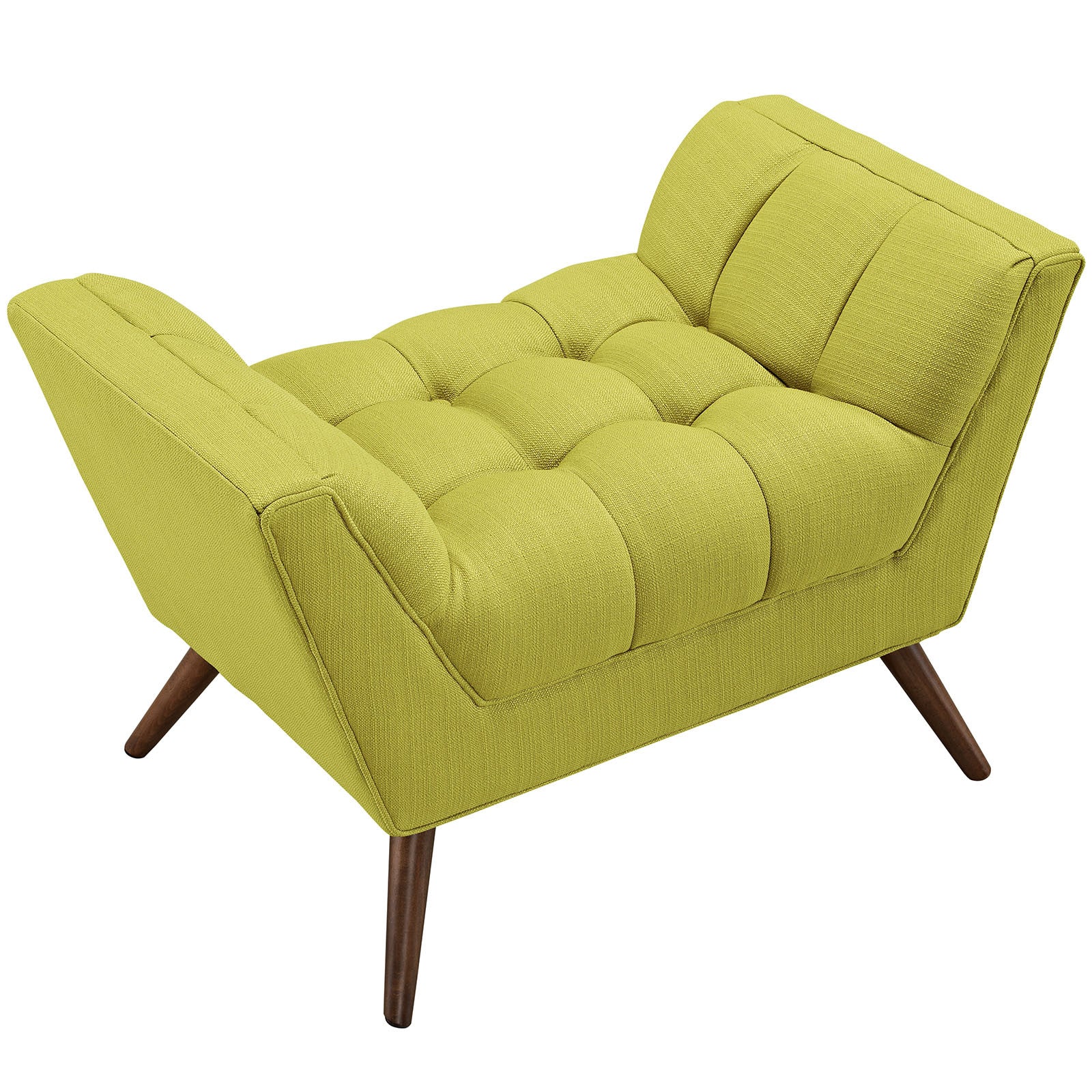 Reborn Fabric Short Ottoman Wheatgrass