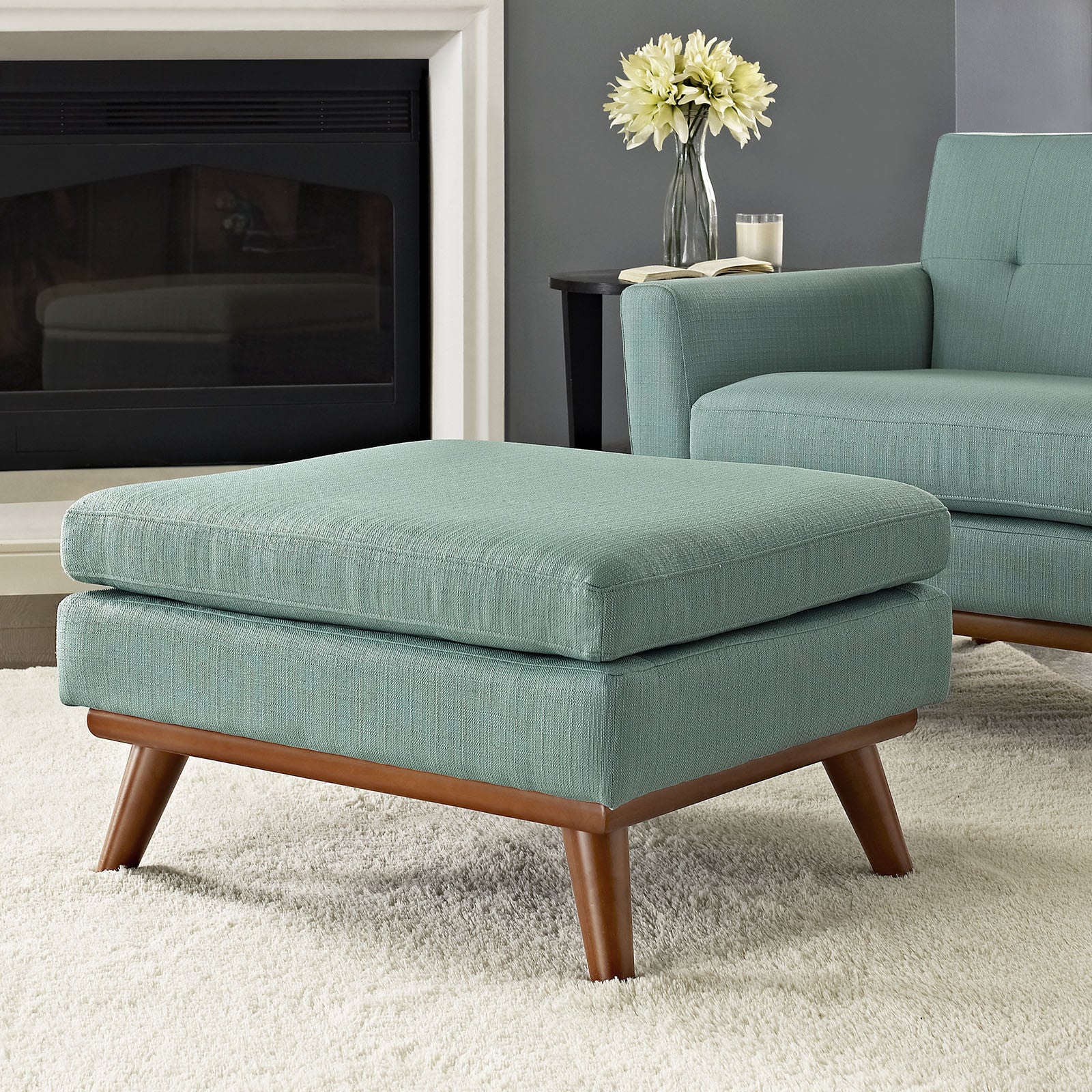 Emory Fabric Ottoman Laguna