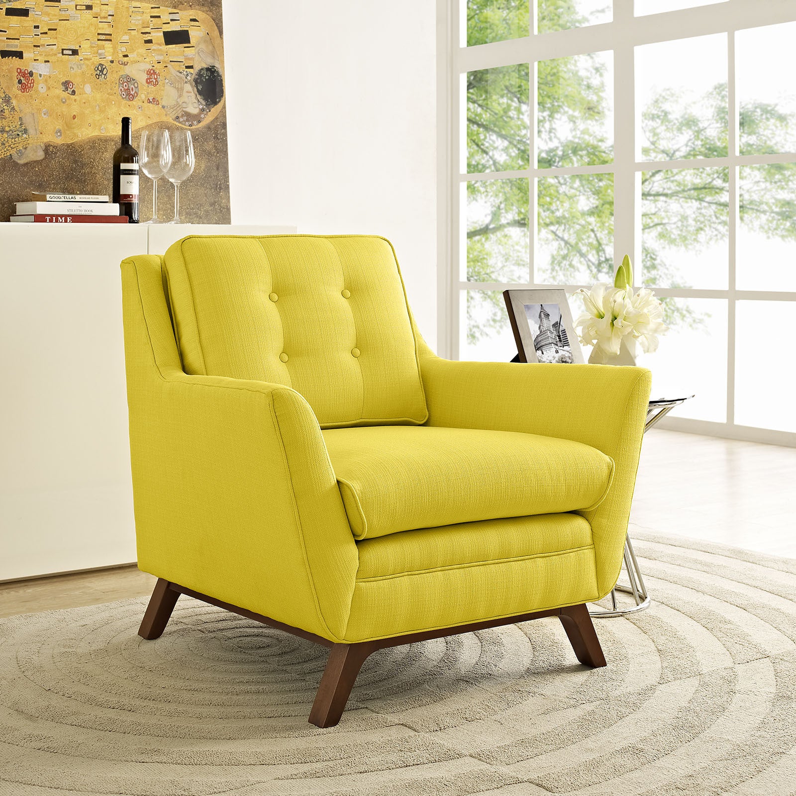 Beowulf Fabric Armchair Sunny