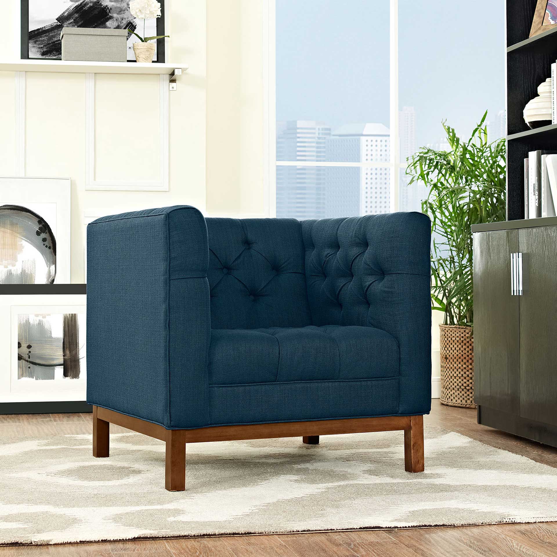 Paramour Fabric Armchair Azure